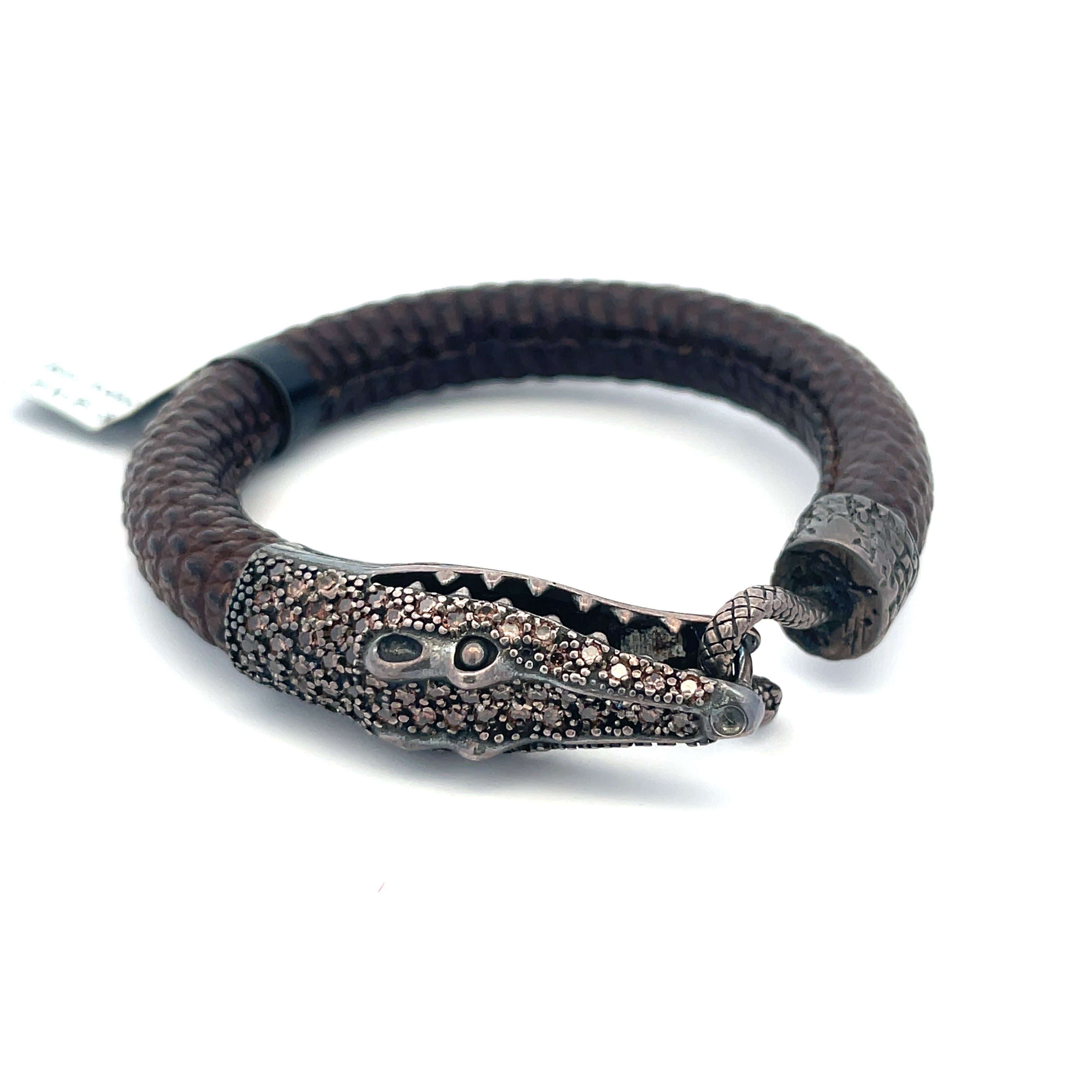 Brown Aligator Leather Bracelet