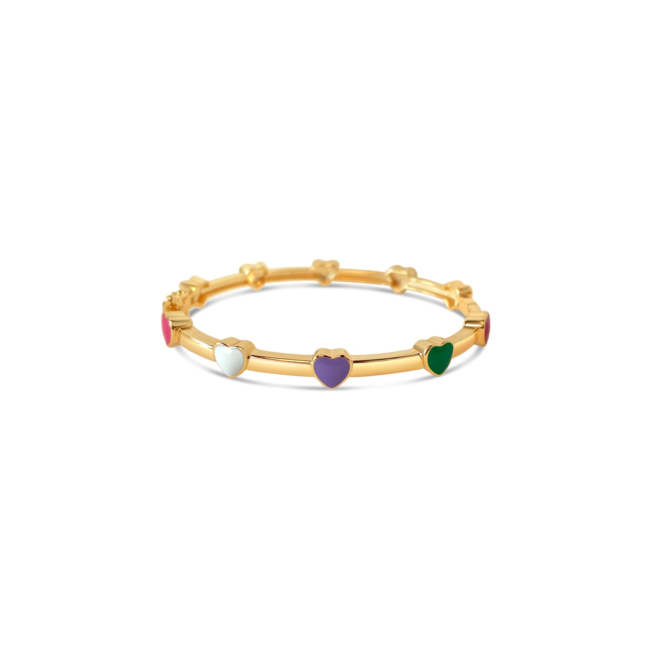 Colorful Hearts Kids Bangle Bracelet