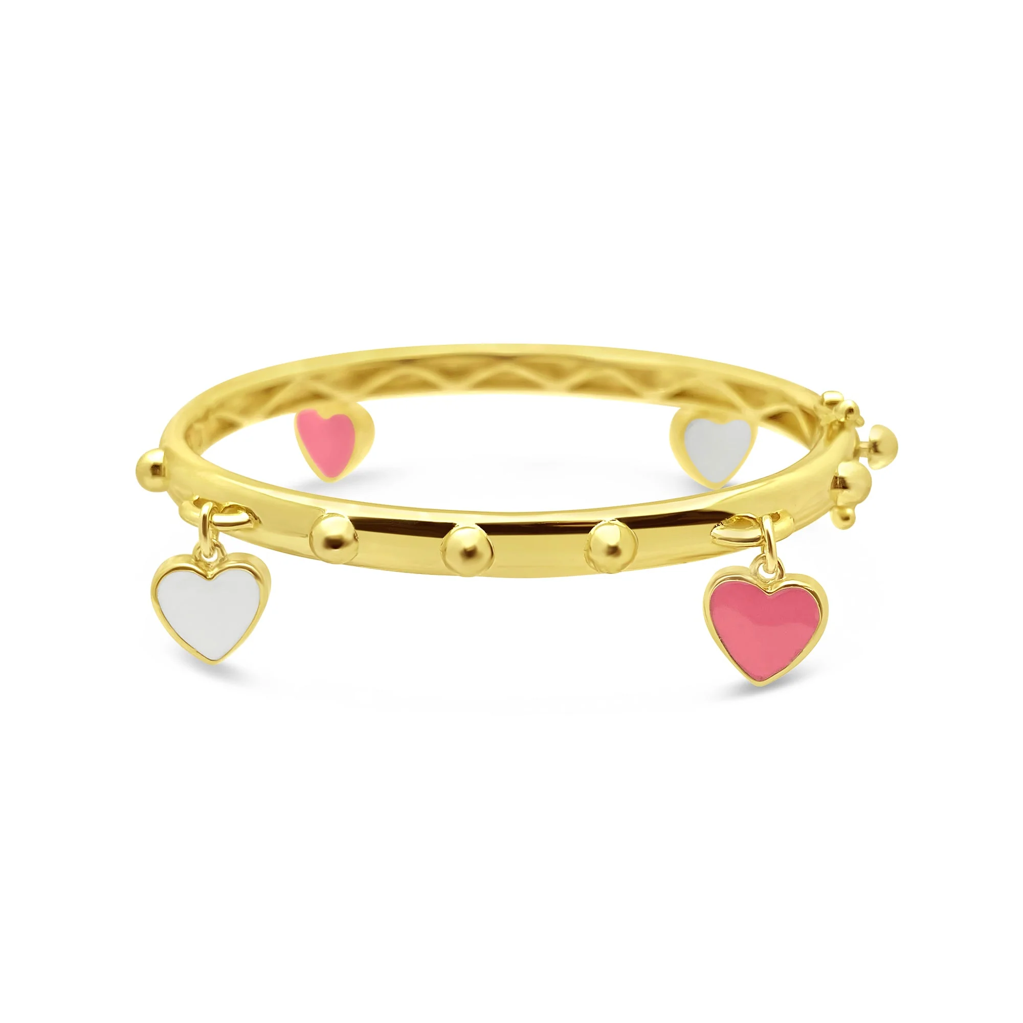 Heart Dangle Kids Bangle Bracelet