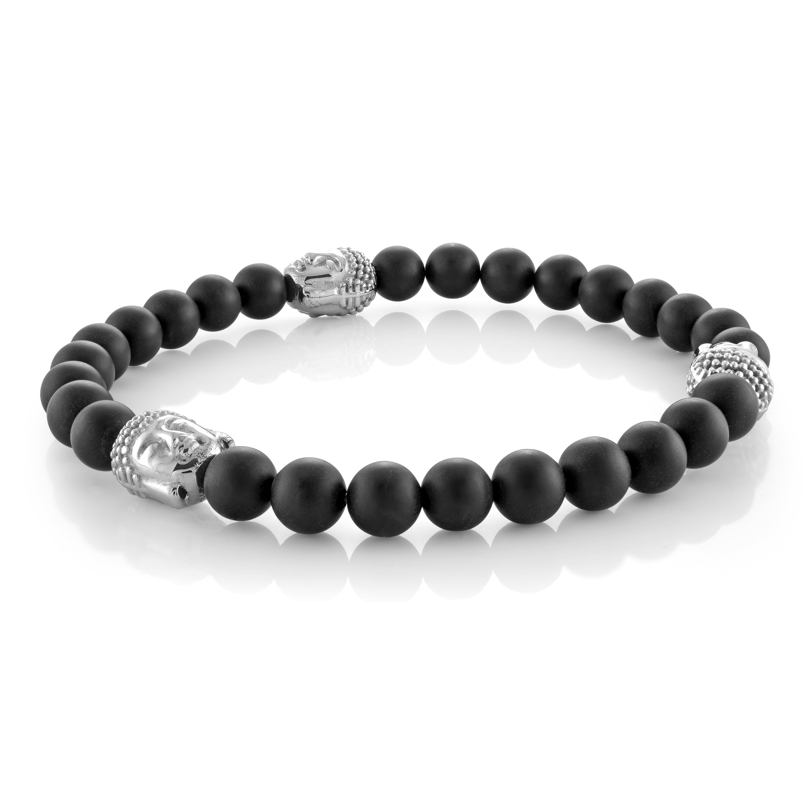 Buddha Matte Onyx Bead Bracelet