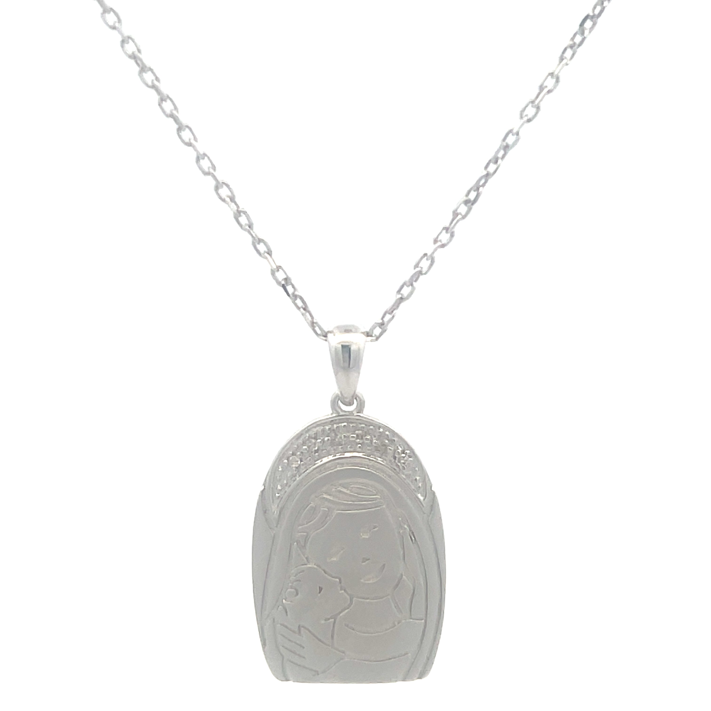 Virgin with Child Arch Diamond Necklace