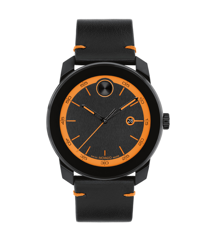 Bold TR90 42MM Black and Orange Watch