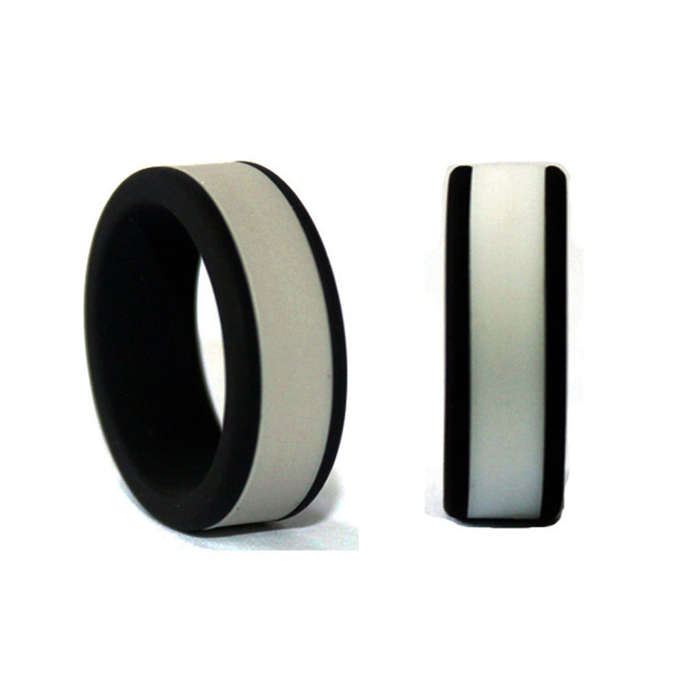 Black/grey silicone ring