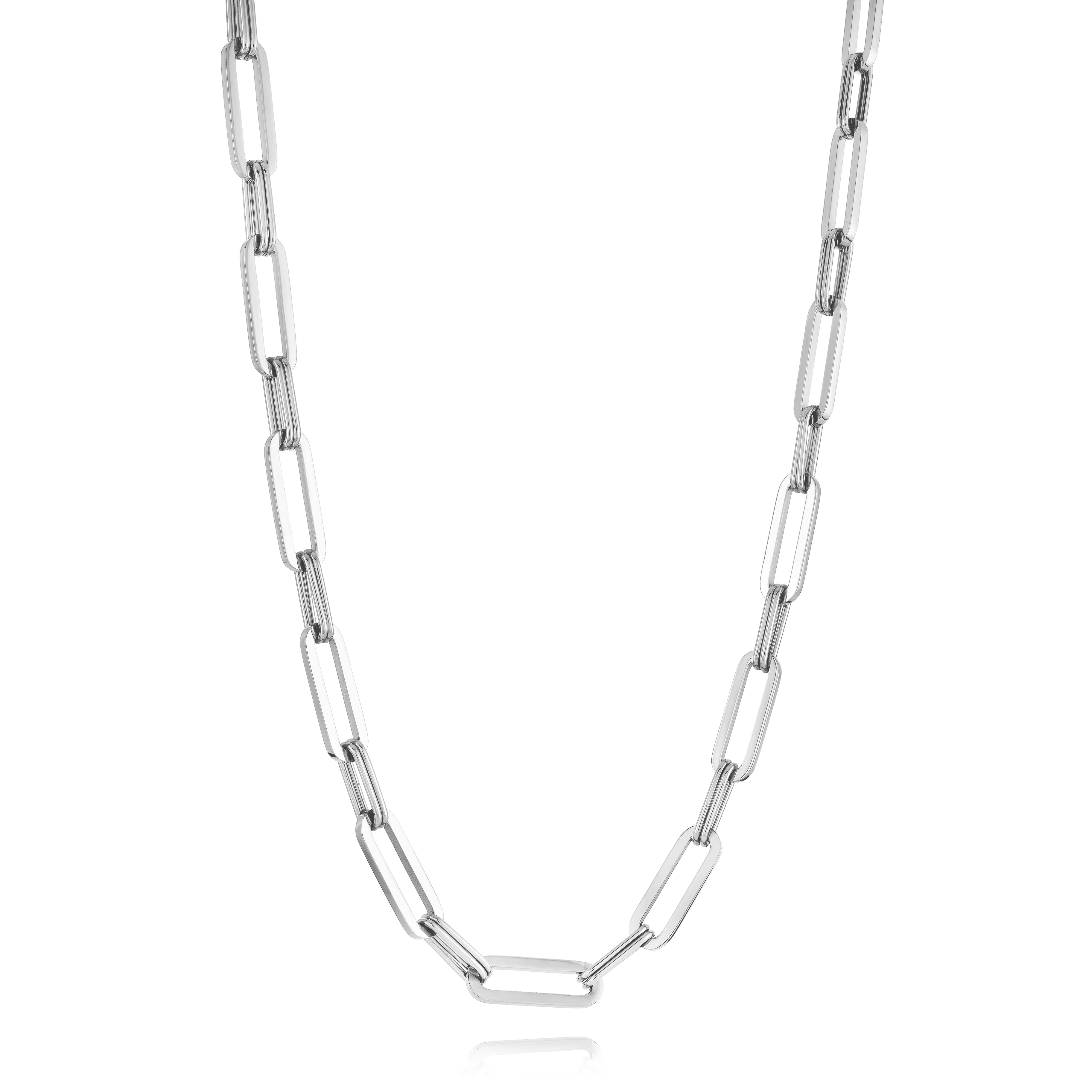 Paperclip U Link Steel Necklace