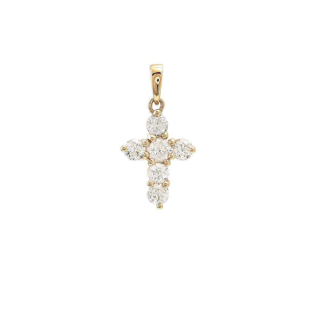 Cross 10MM Diamond Pendant