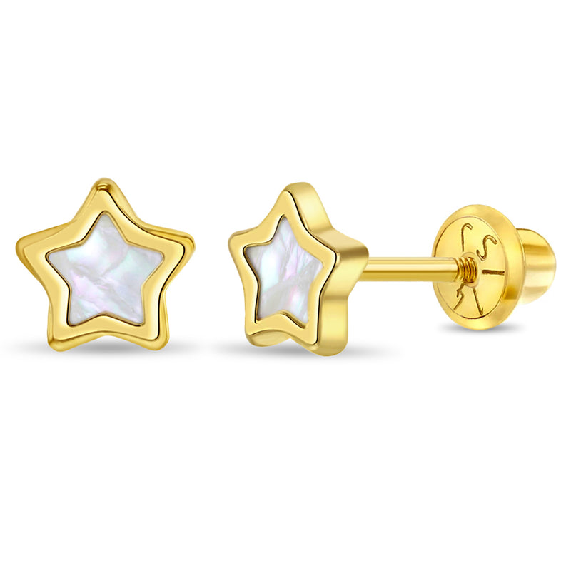 Mother of Pearl Star Kids Earrings