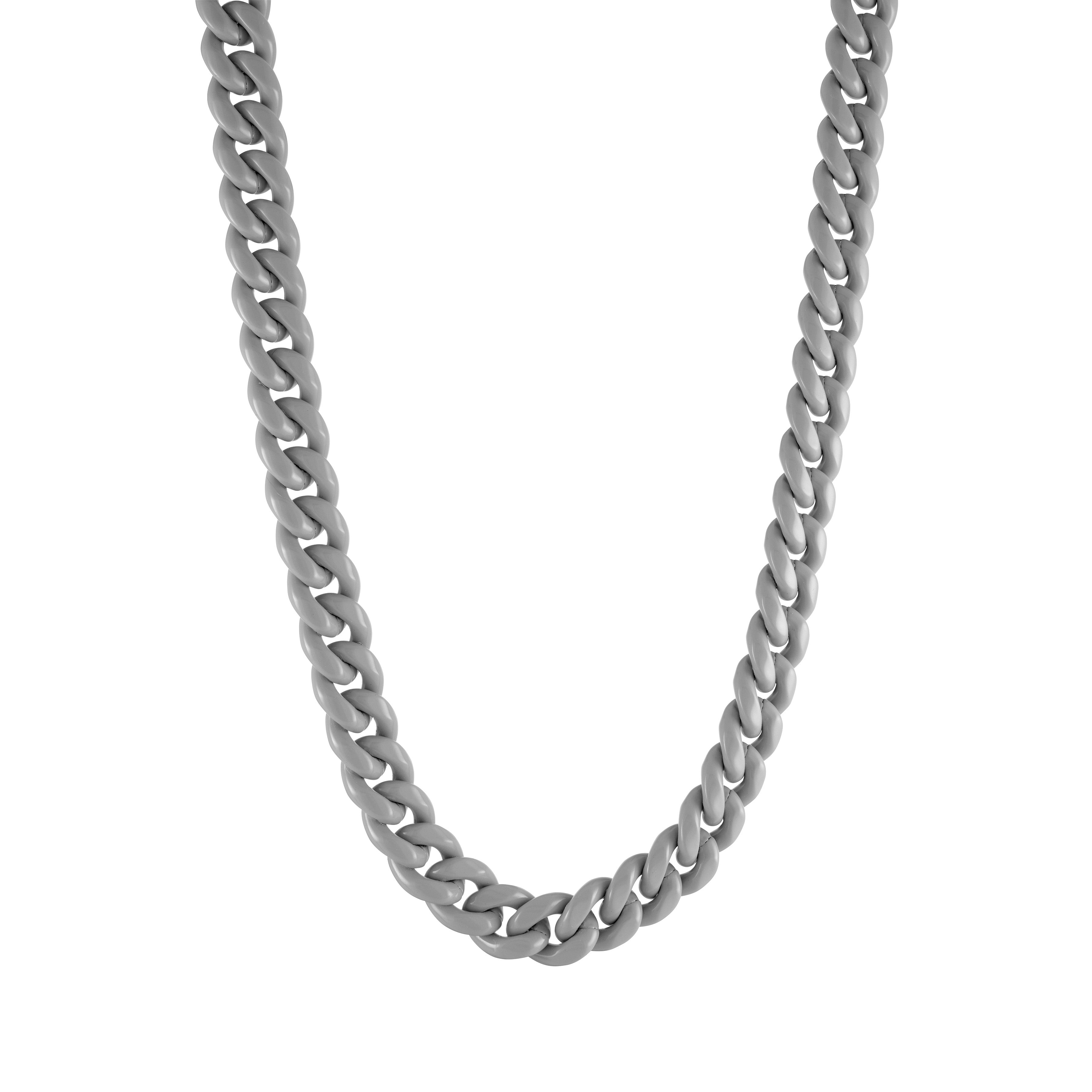 Candy Cuban Grey Necklace