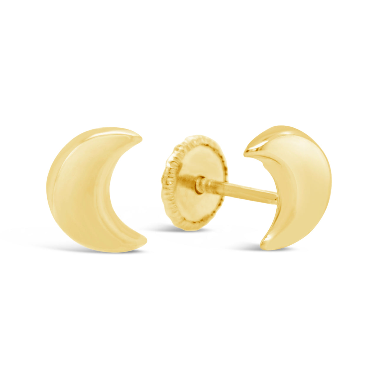 Crescent Moon Stud Earrings