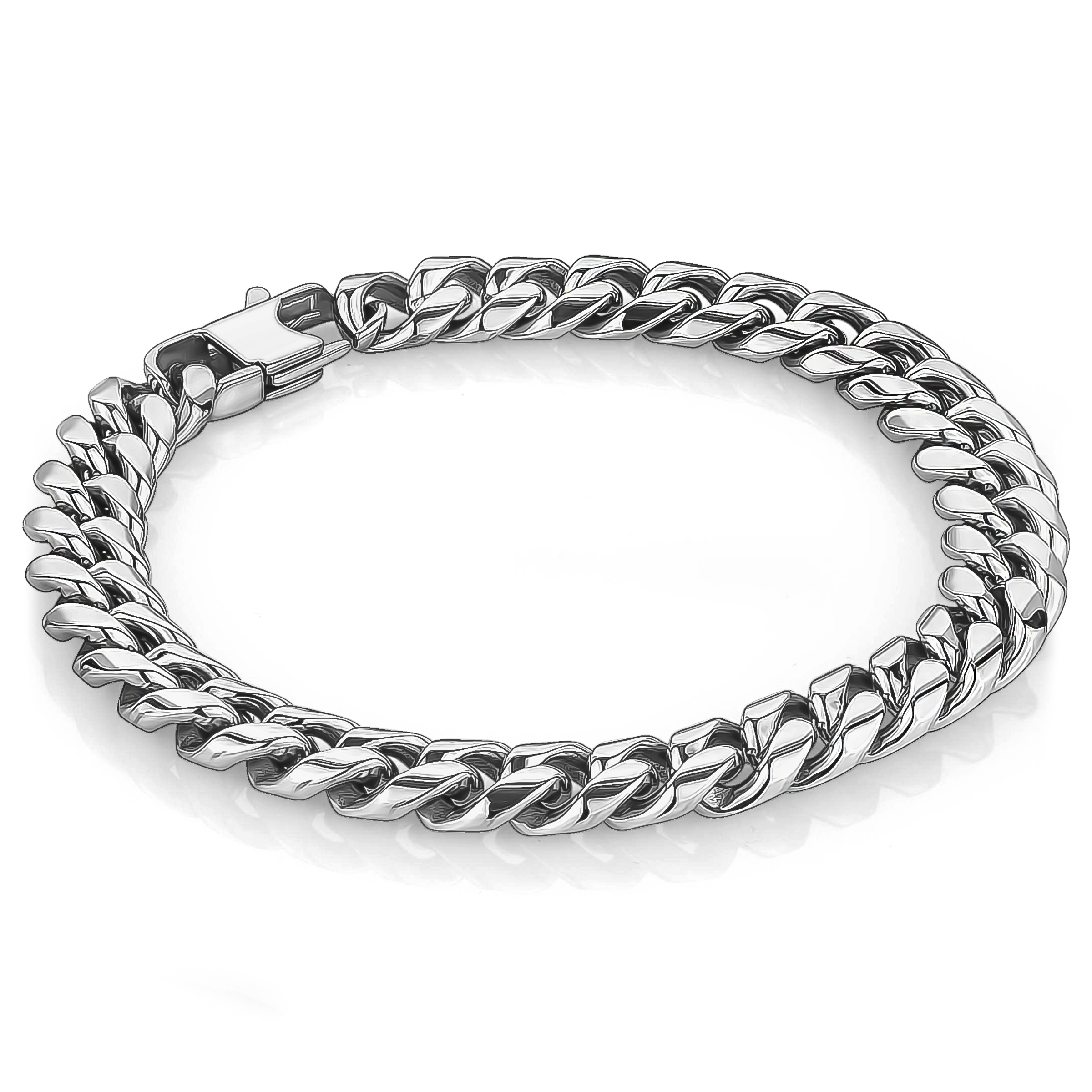 10MM Cuban Steel Bracelet