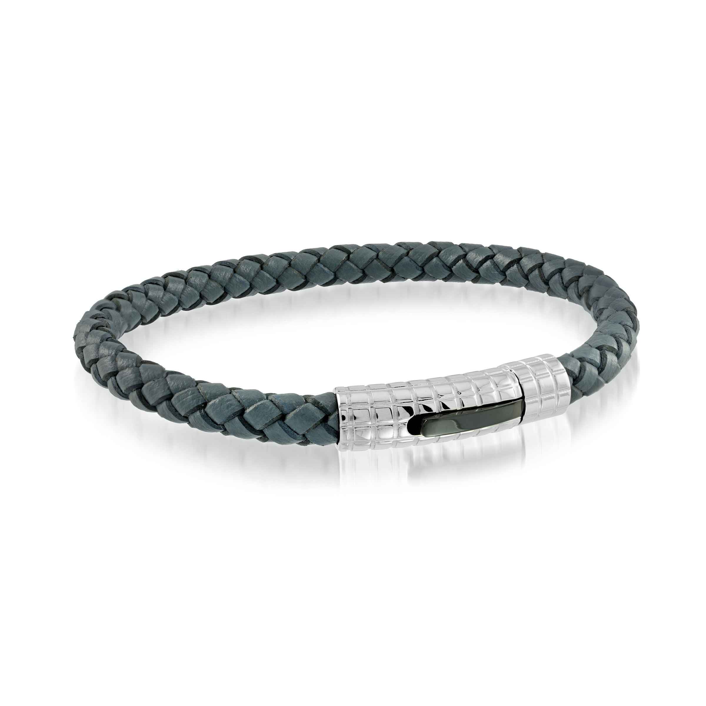 Classico Gray Leather Bracelet