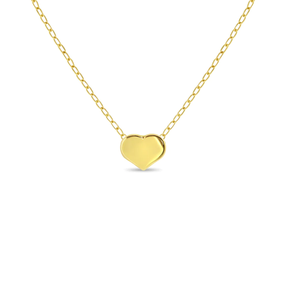 Tiny Puffed Heart Kids Necklace