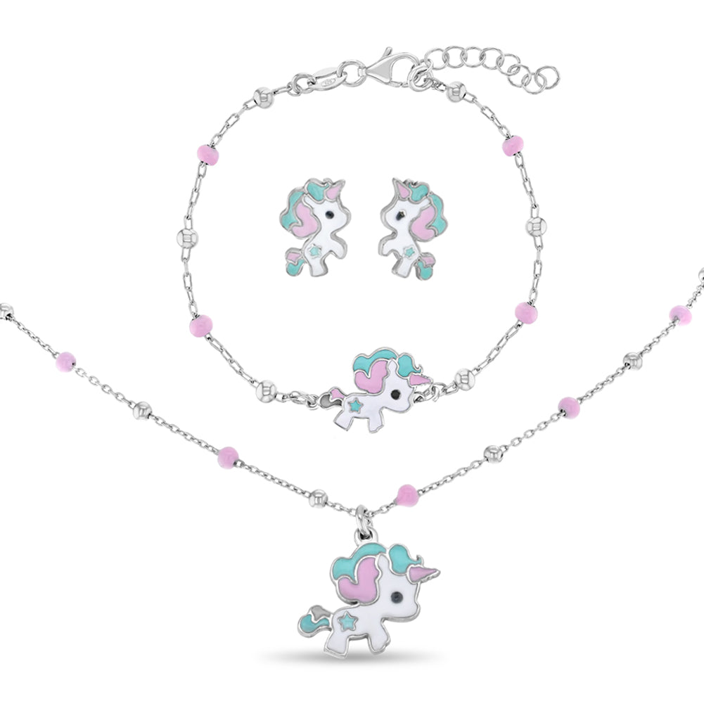 Kids Unicorn Jewelry Set