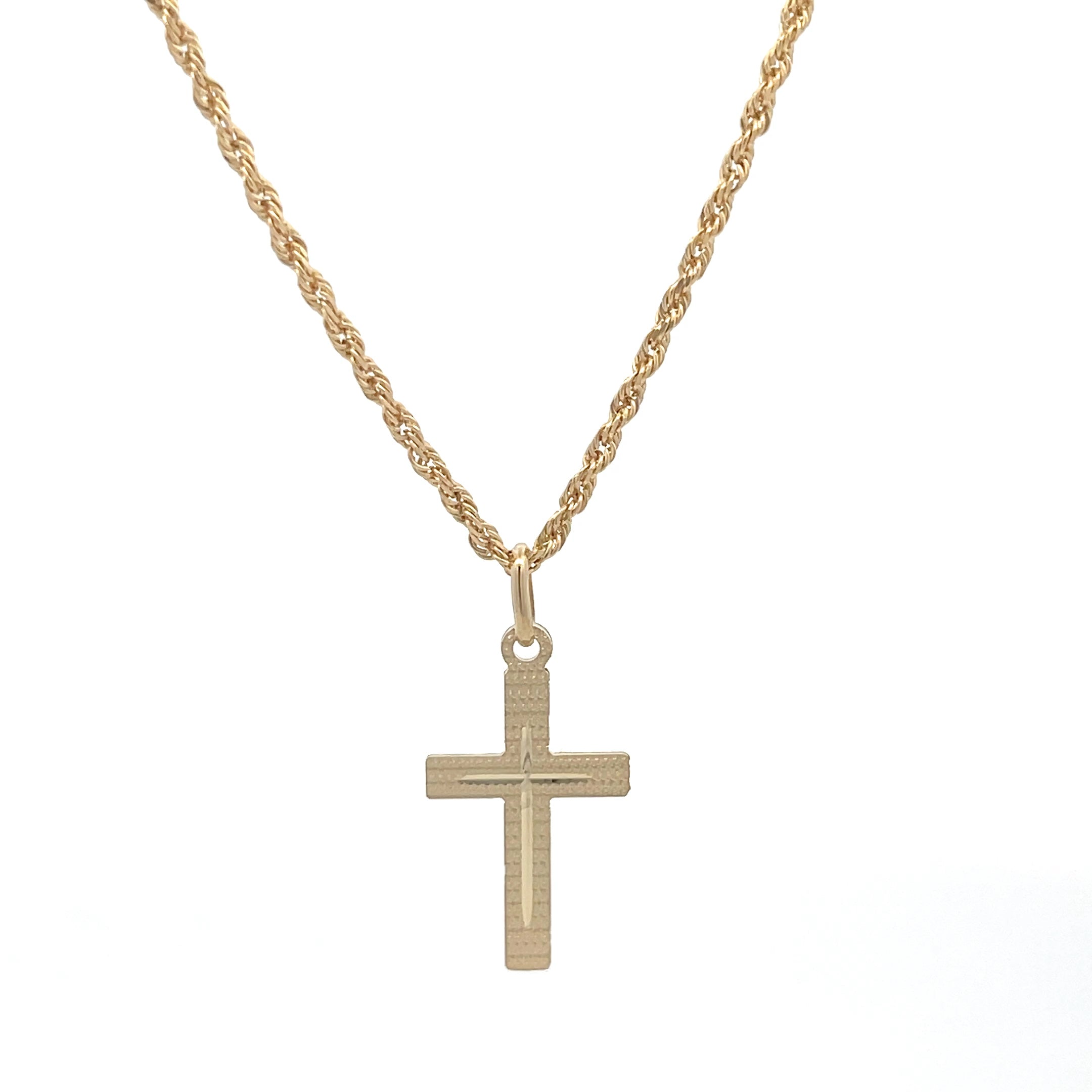 Reversible 23MM Flat Cross Pendant