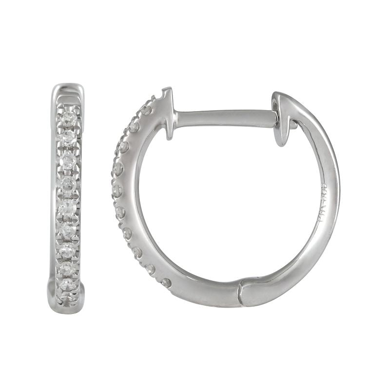 12MM Diamond Huggie Earrings