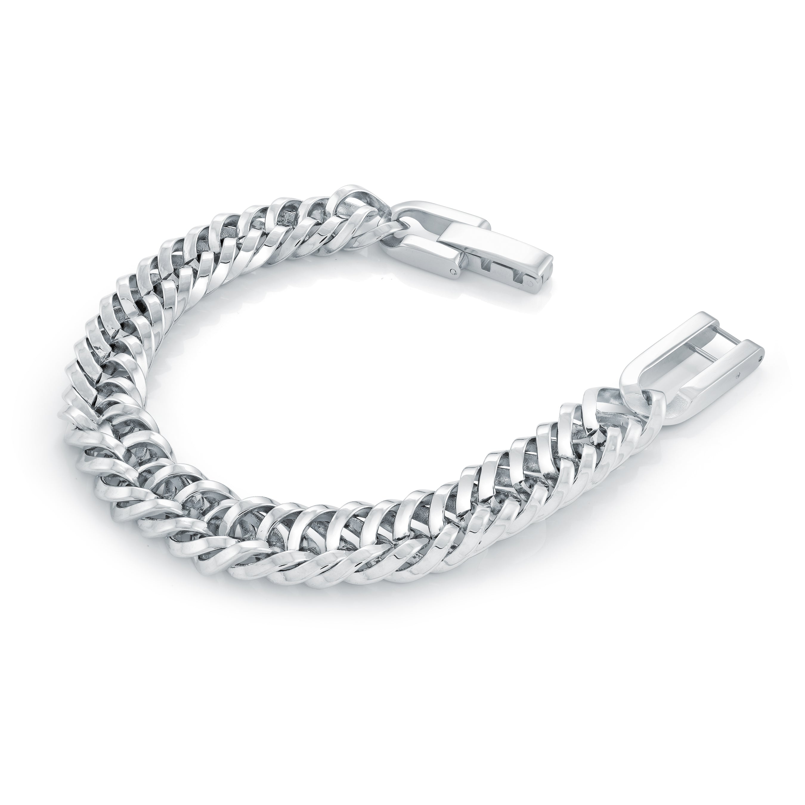 11.5MM Double Curb Steel Bracelet