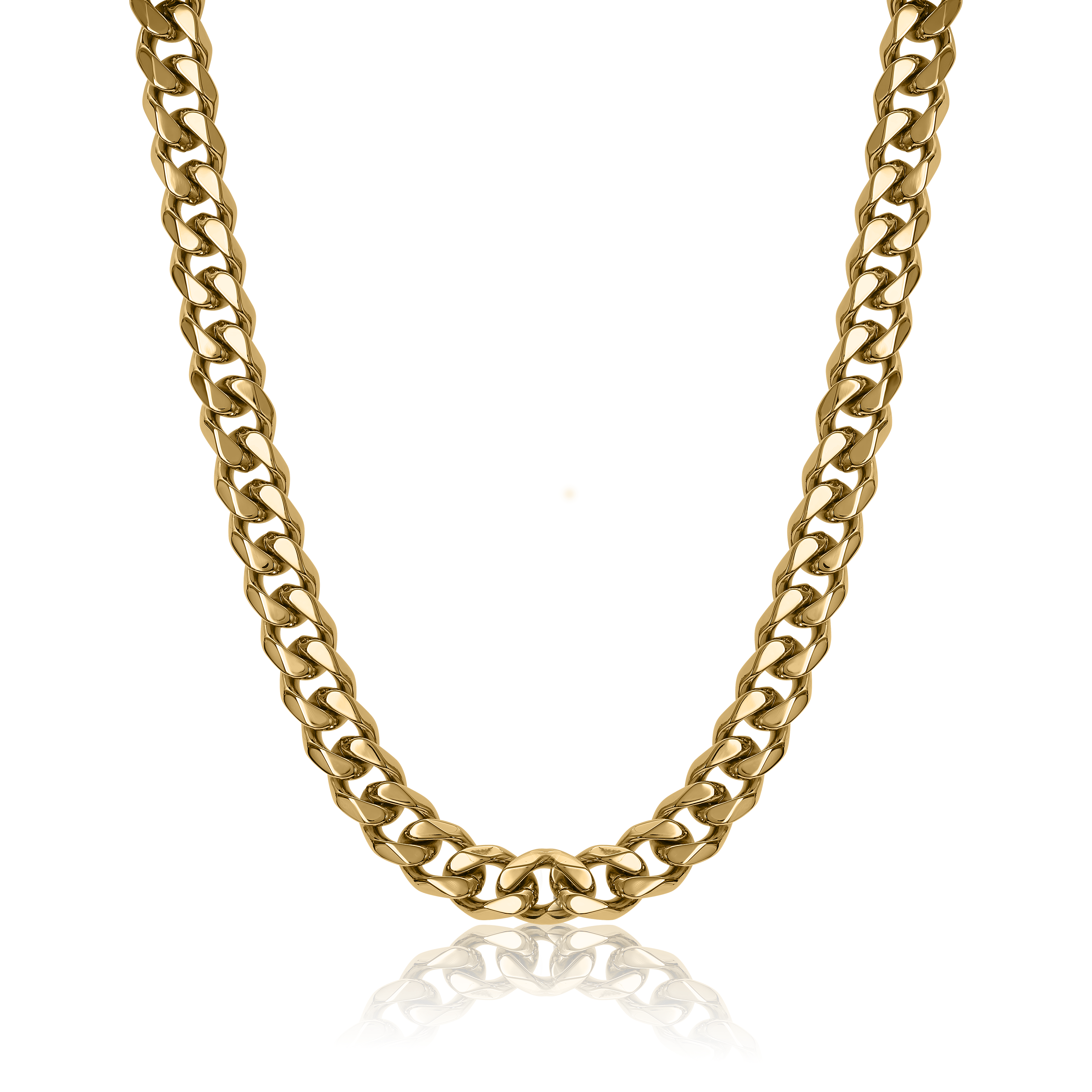 16mm Curb Yellow Steel Necklace