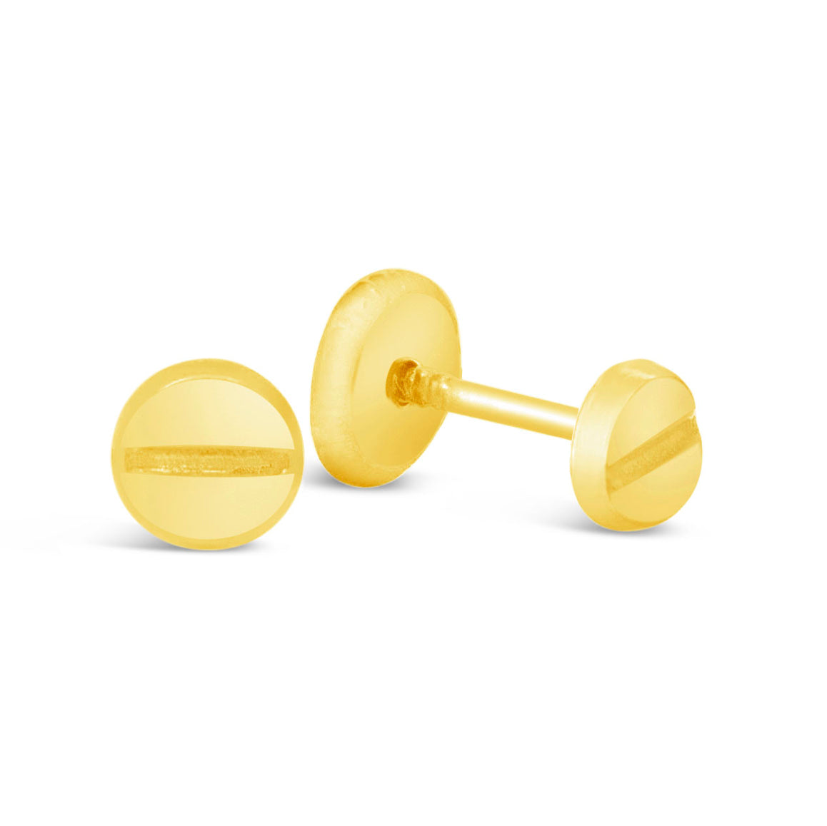 Screw Button 4MM Stud Earrings