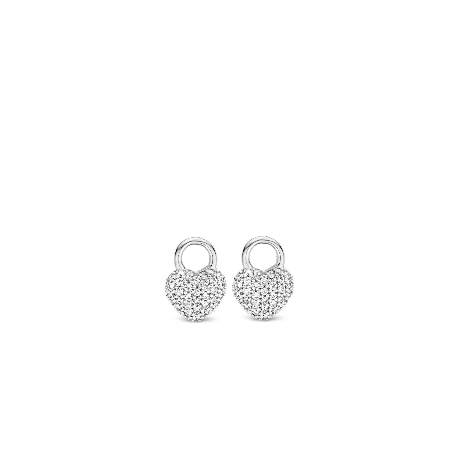 Pave Heart Ear Charms