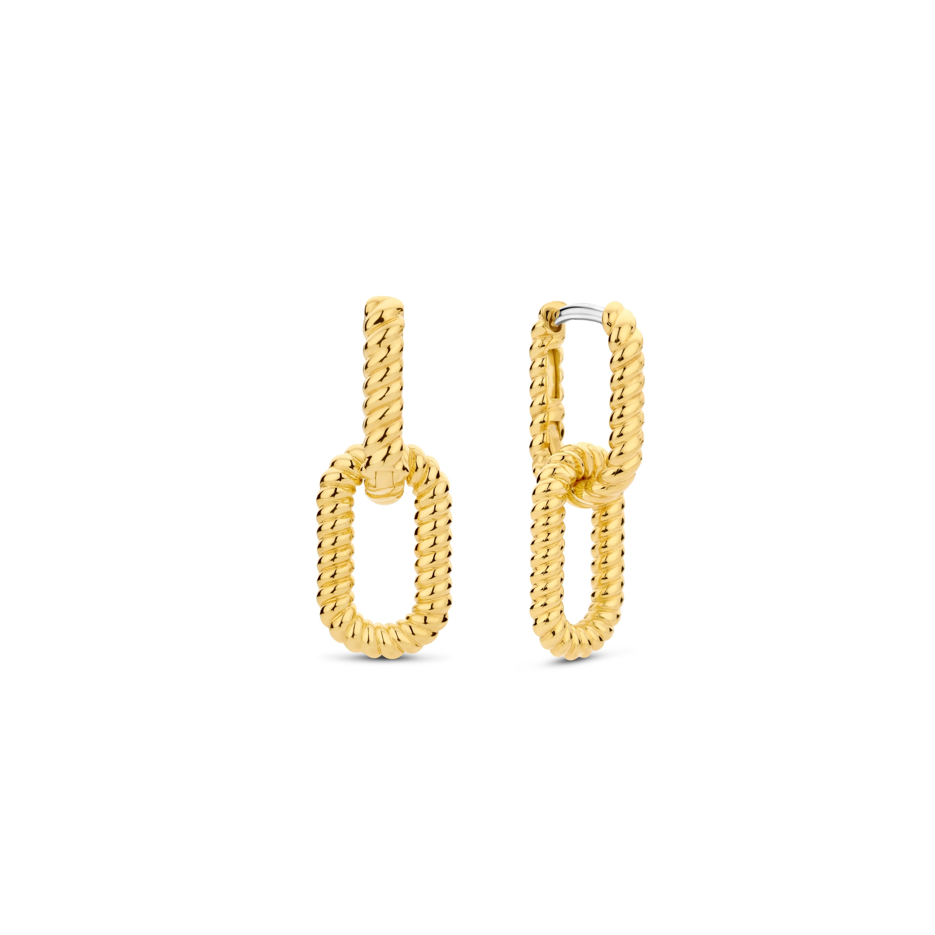 Rope Link Golden Earrings