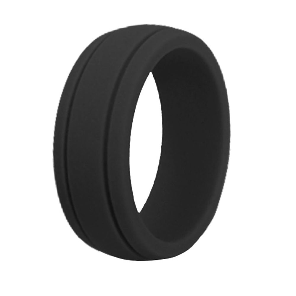 Black line edge silicone ring