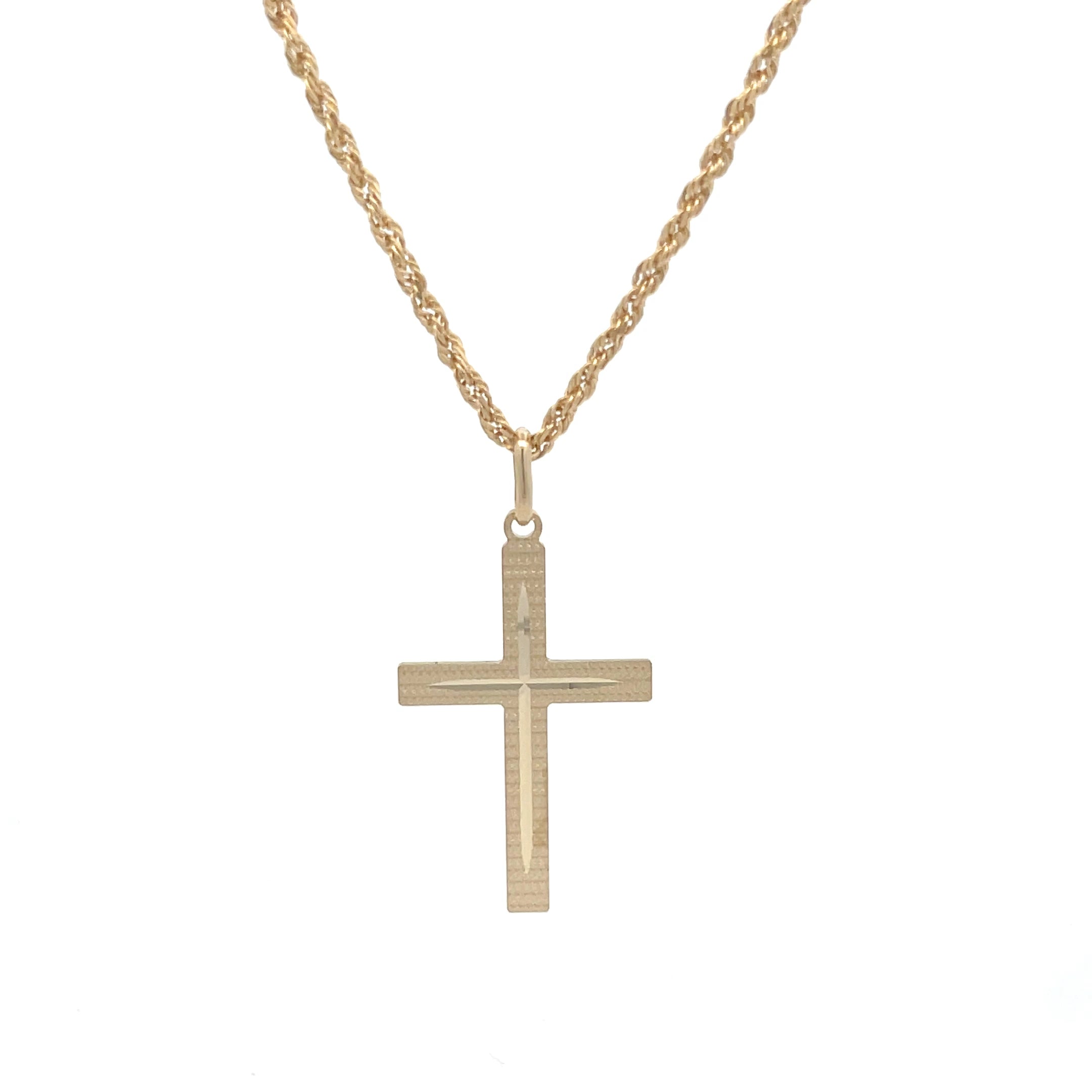 Reversible 30MM Flat Cross Pendant