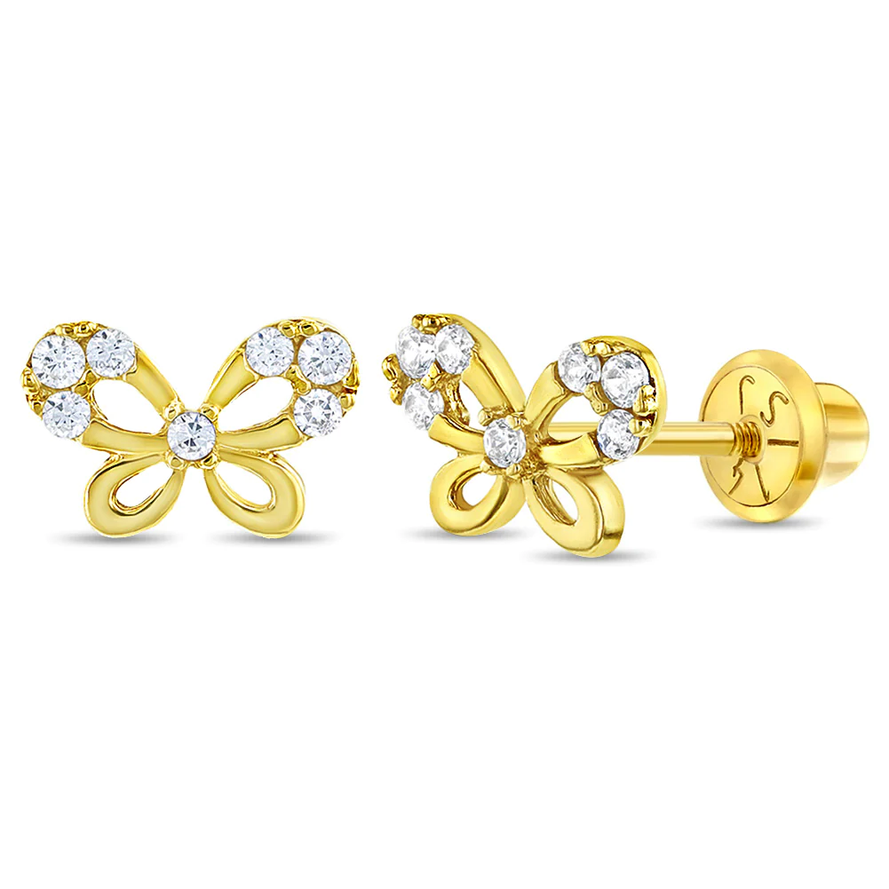 Jeweled Butterfly Kids Earrings