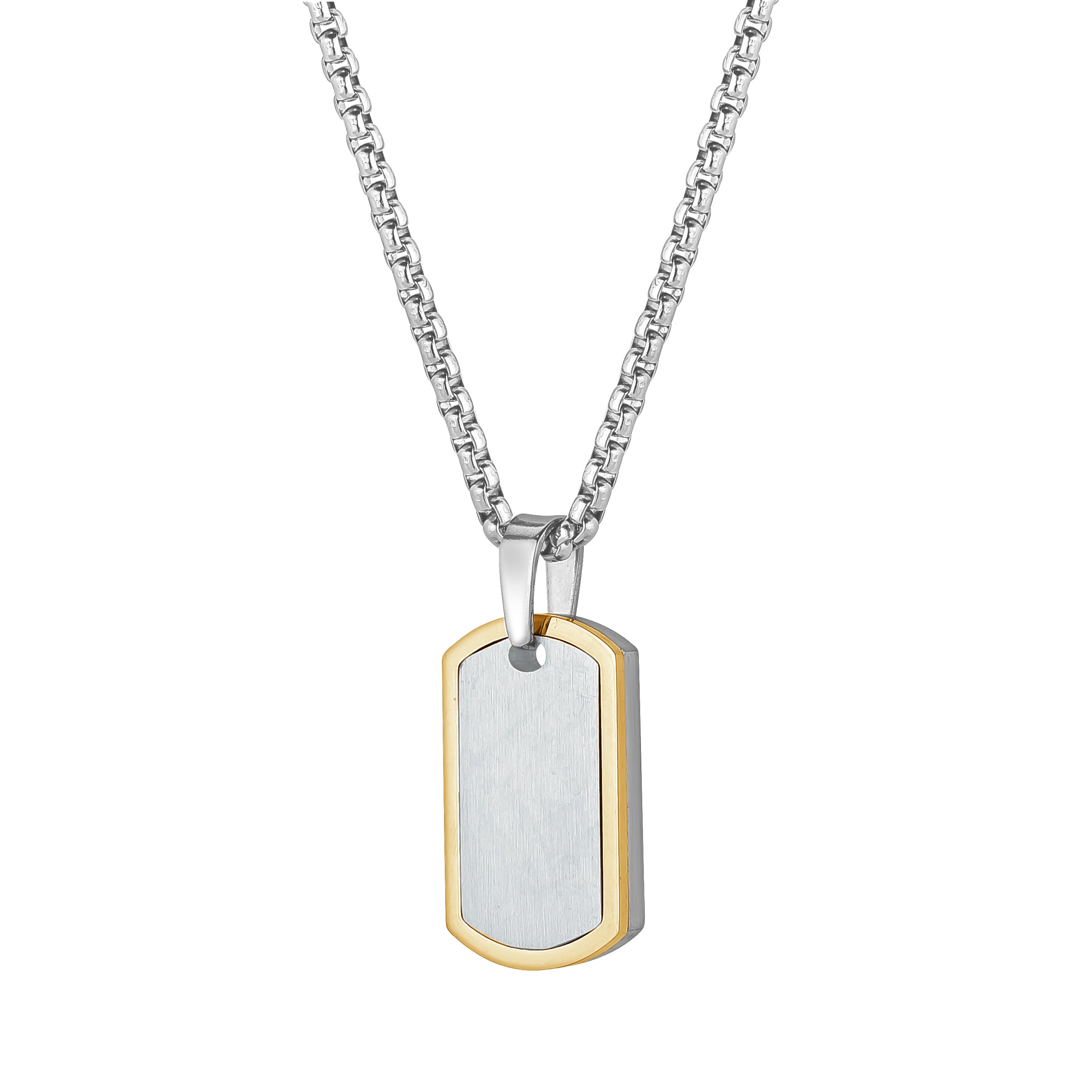 Two Tone Dogtag Necklace