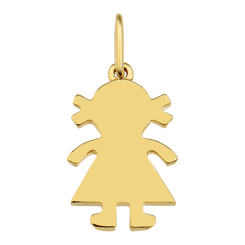 Girl Solid Gold Pendant