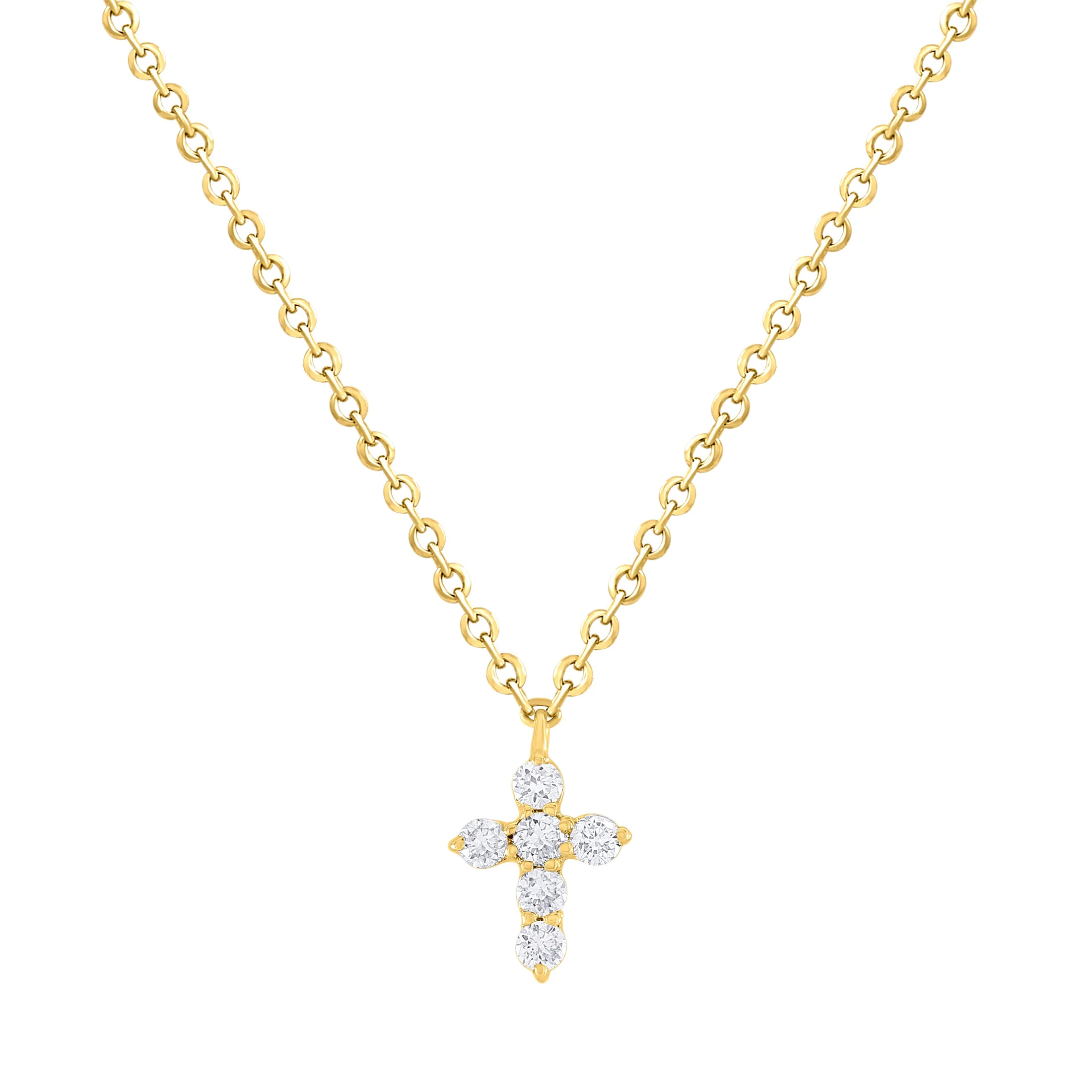 Mini Cross Diamond Necklace