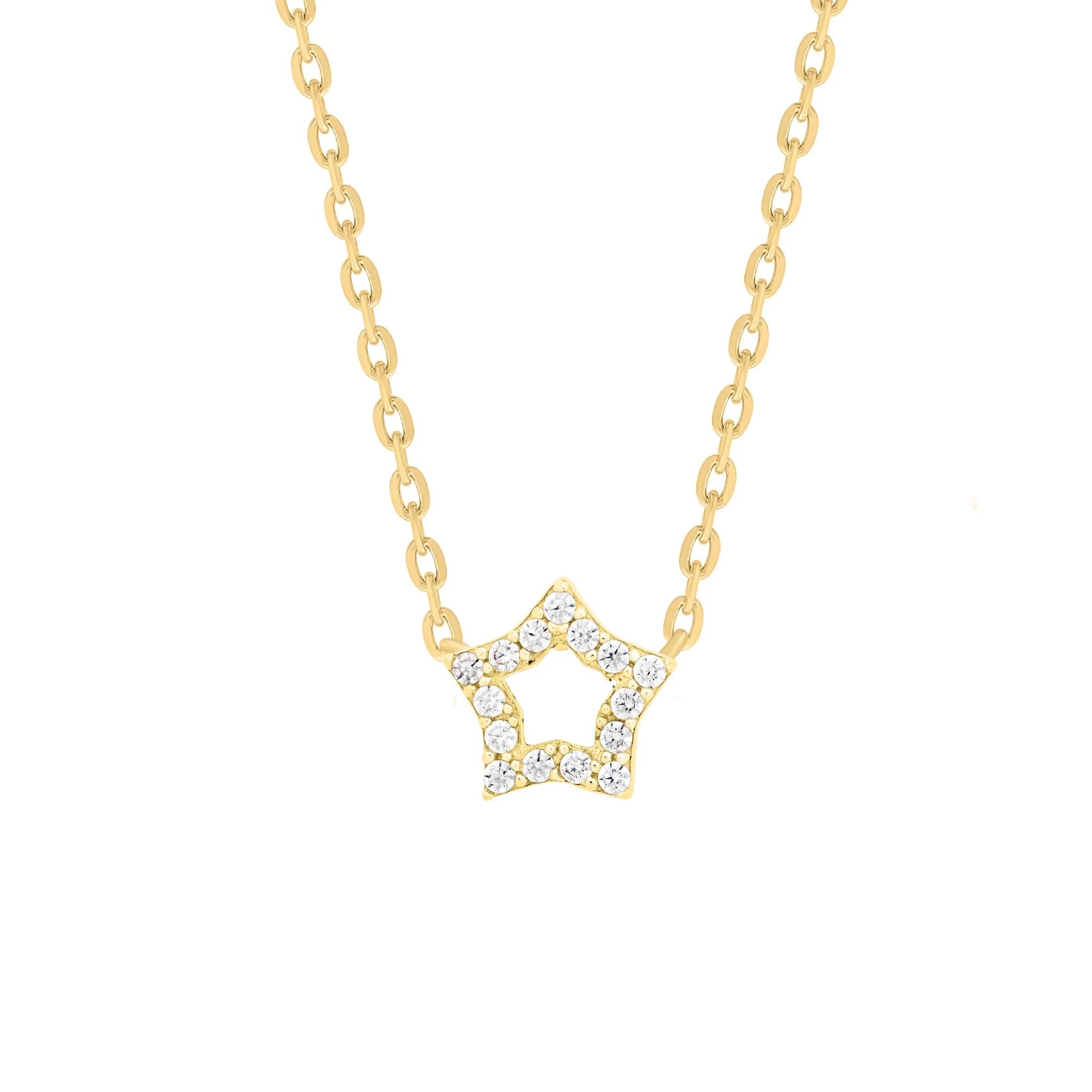 Open Star Gold Necklace