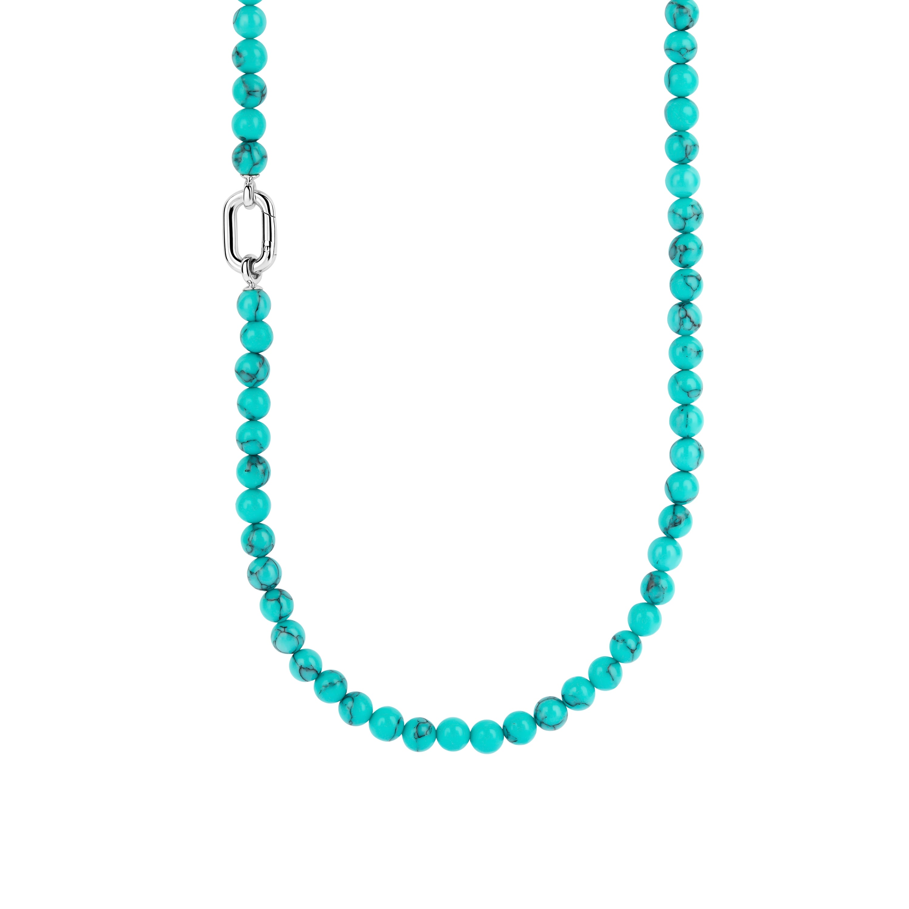 Tropical Turquoise Bead Necklace - Long