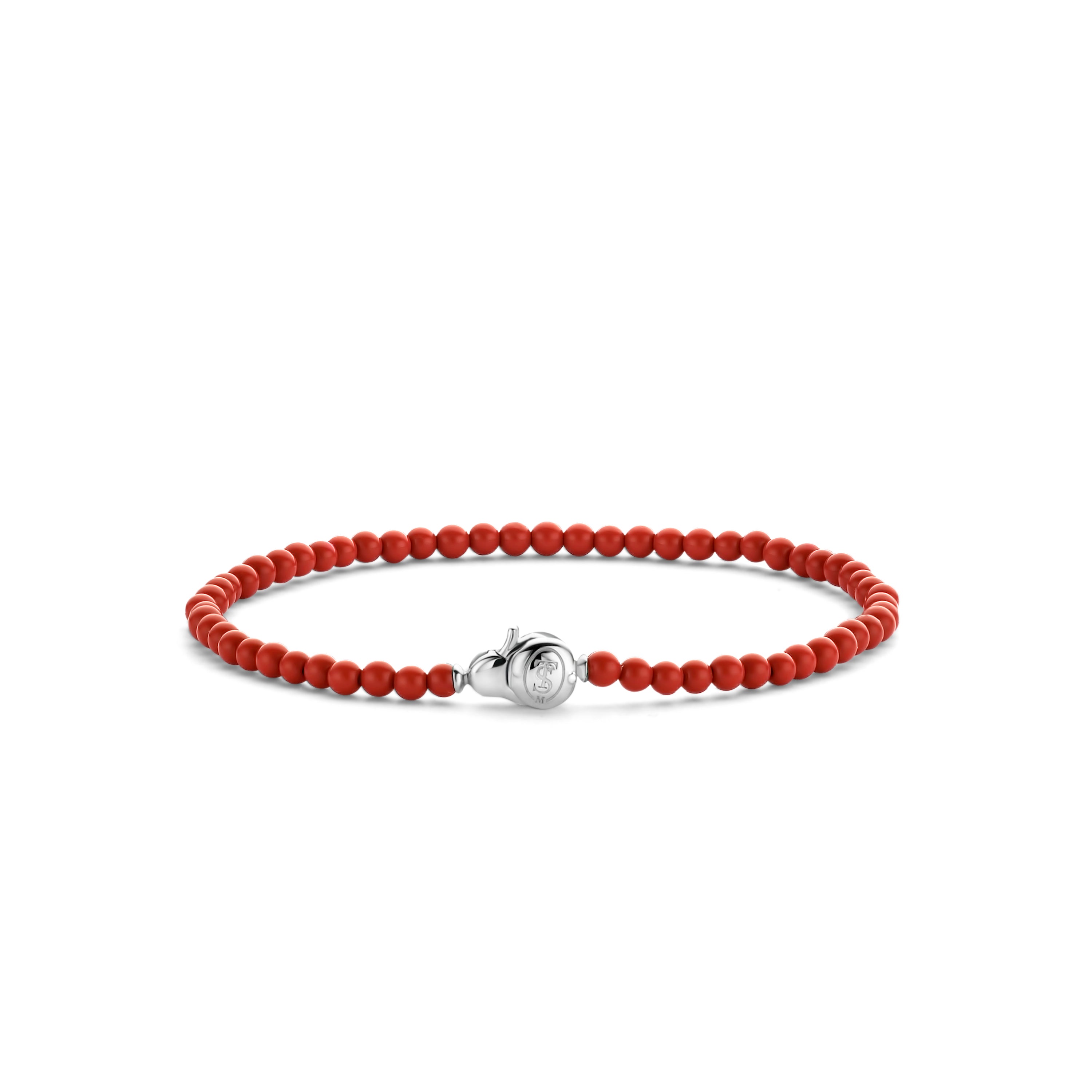 Red Coral Bead Bracelet