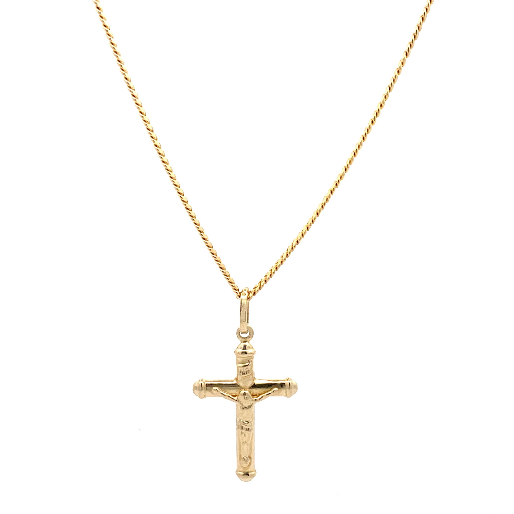 Crucifix 20MM Yellow Gold Pendant