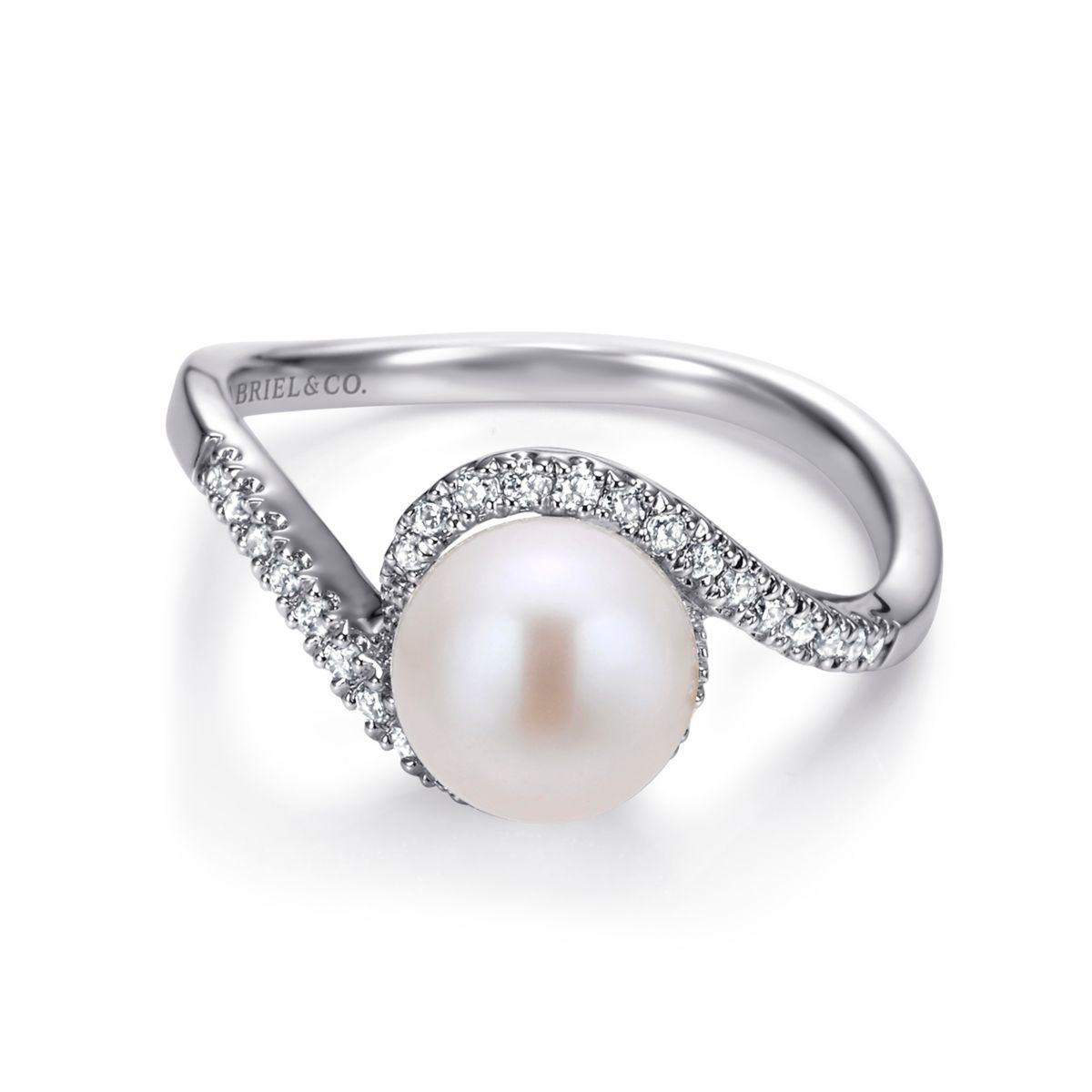 Pearl Diamond Bypass Ring