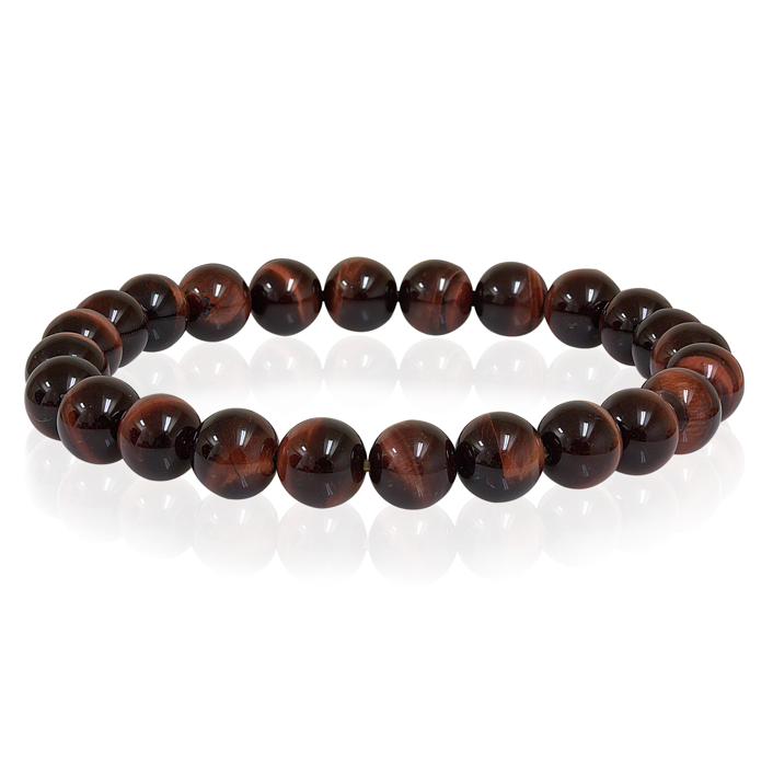 Red Tiger Eye 8mm Bead Bracelet