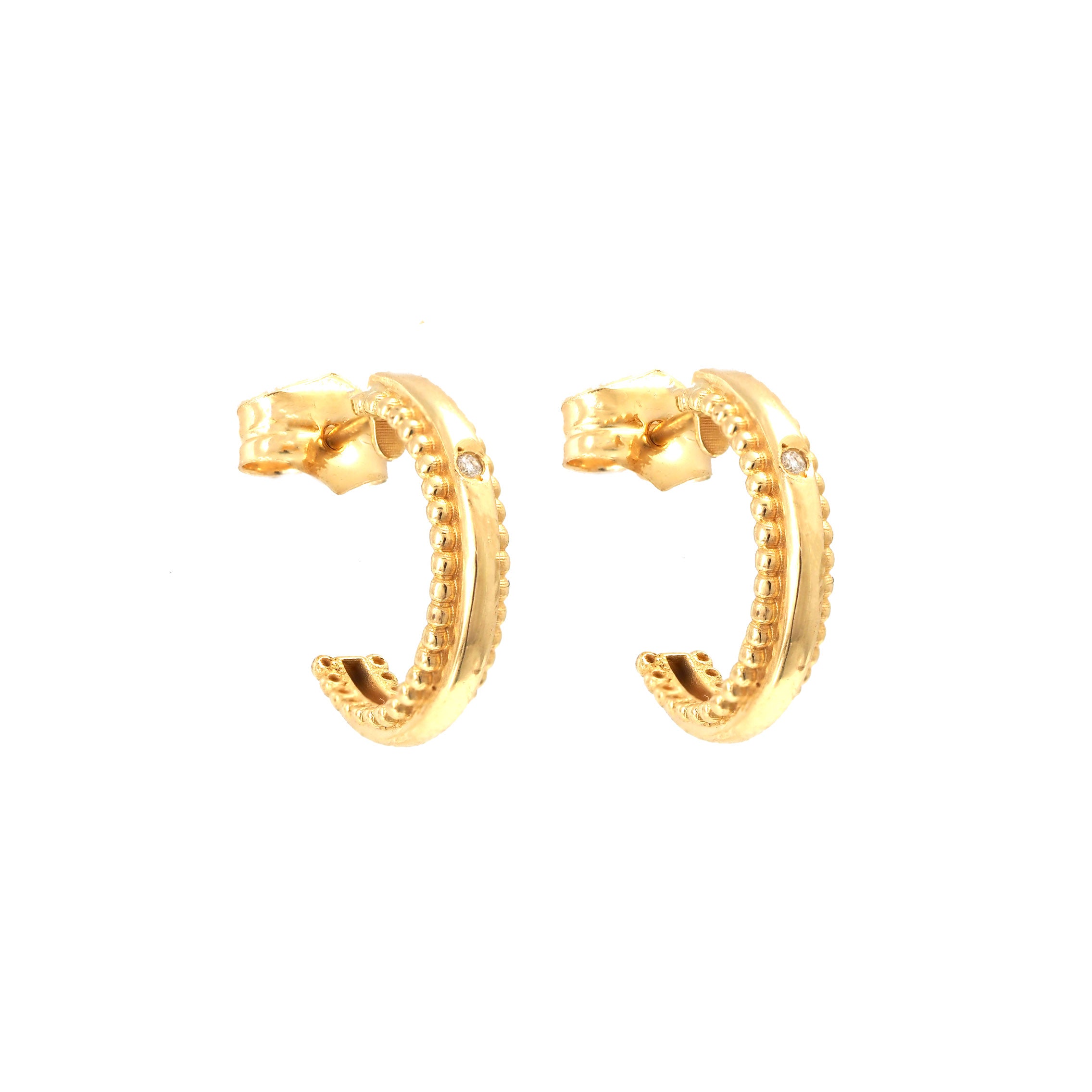 Zirconia Huggie Earrings 18K