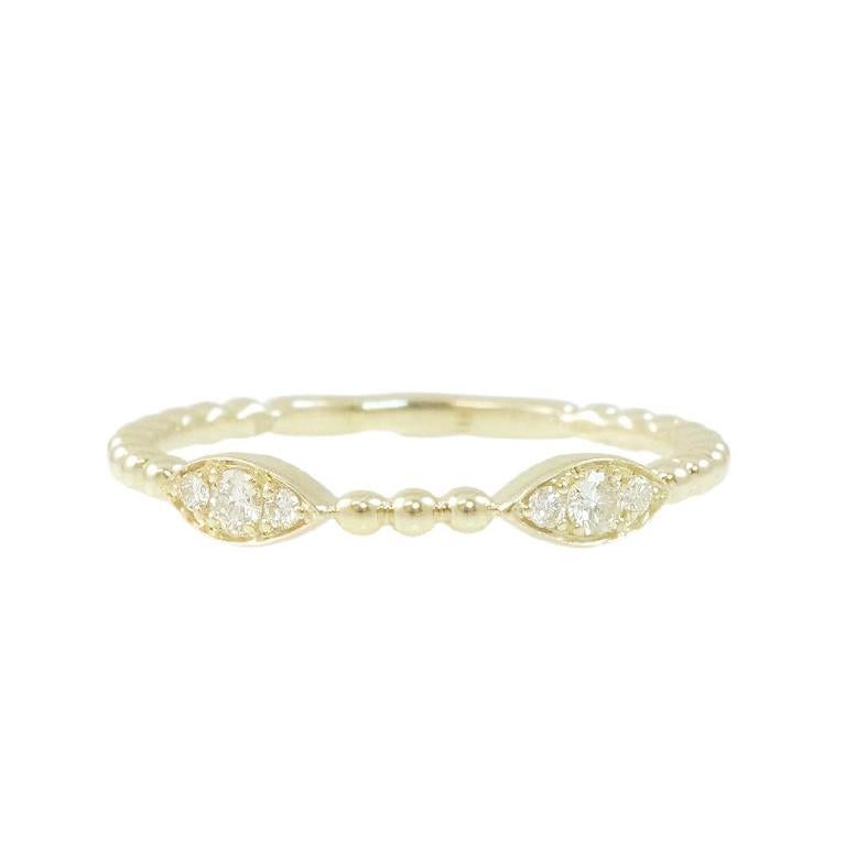 Marquise shape diamond beaded Ring