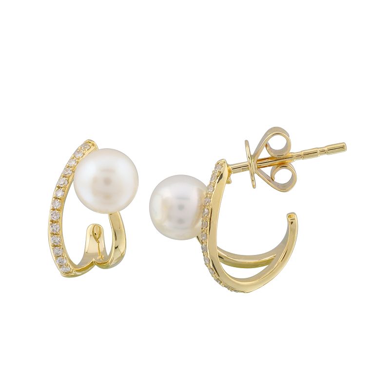 Pearl and diamond Earring