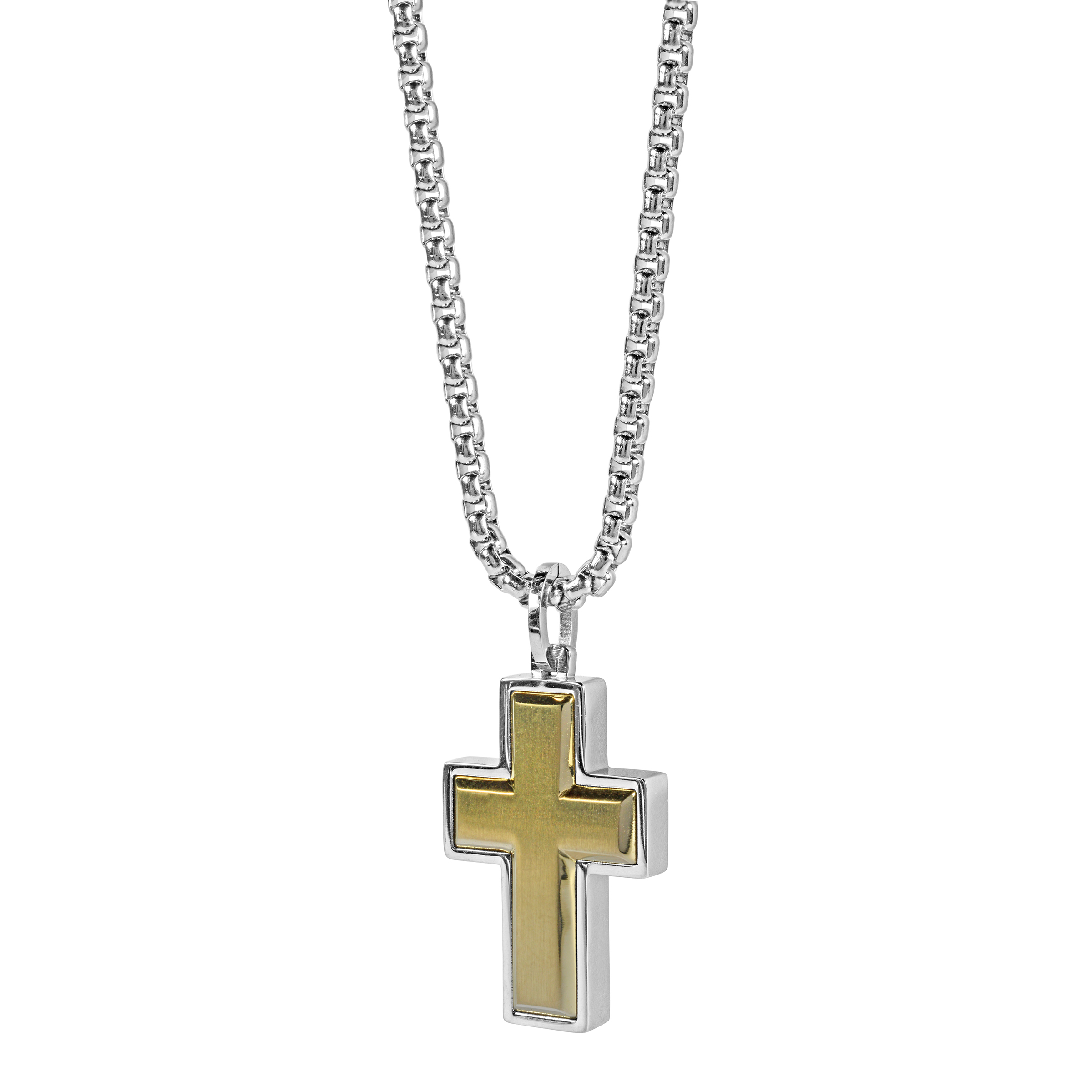 Two Tone Steel Cross 22''