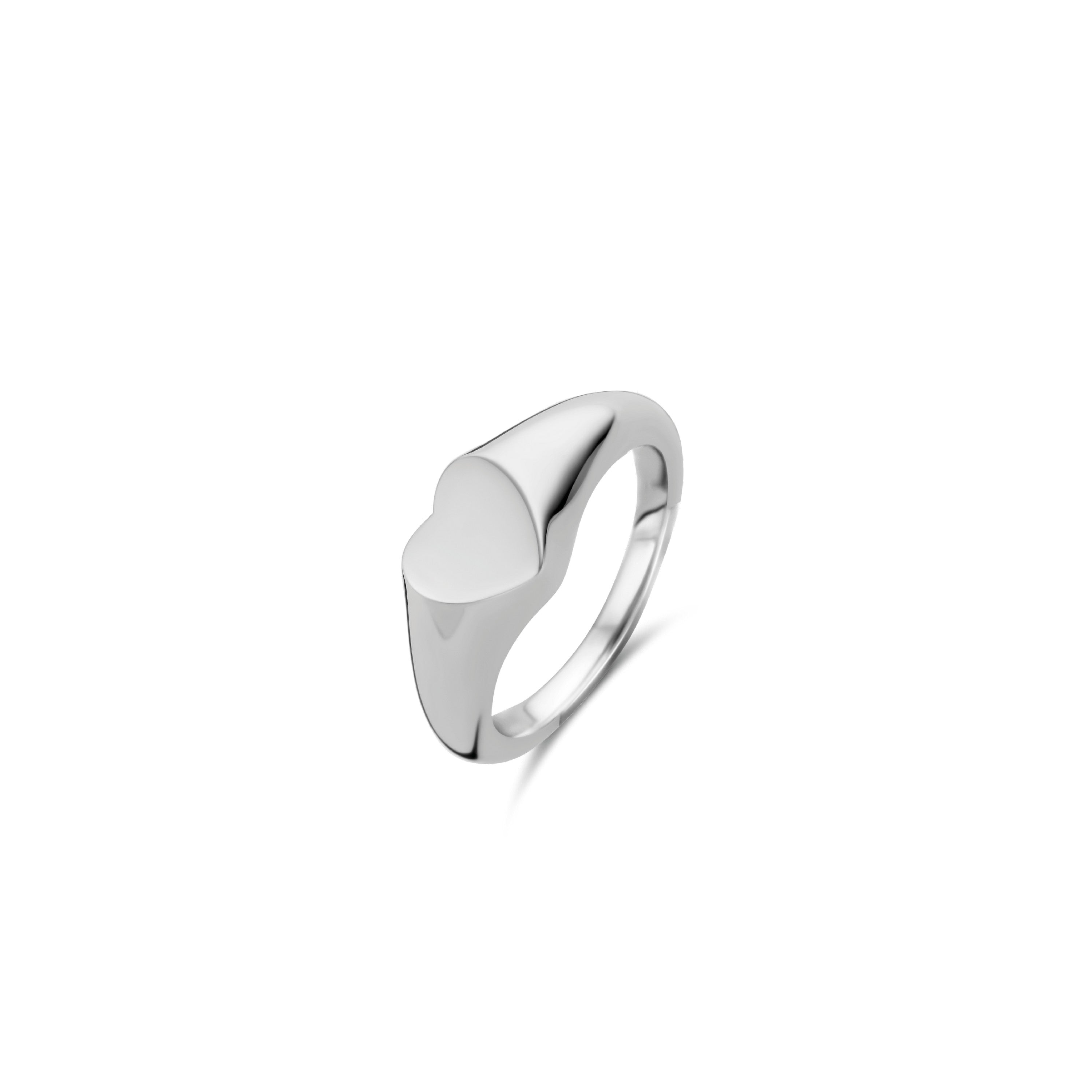 Heart Signet Silver Ring