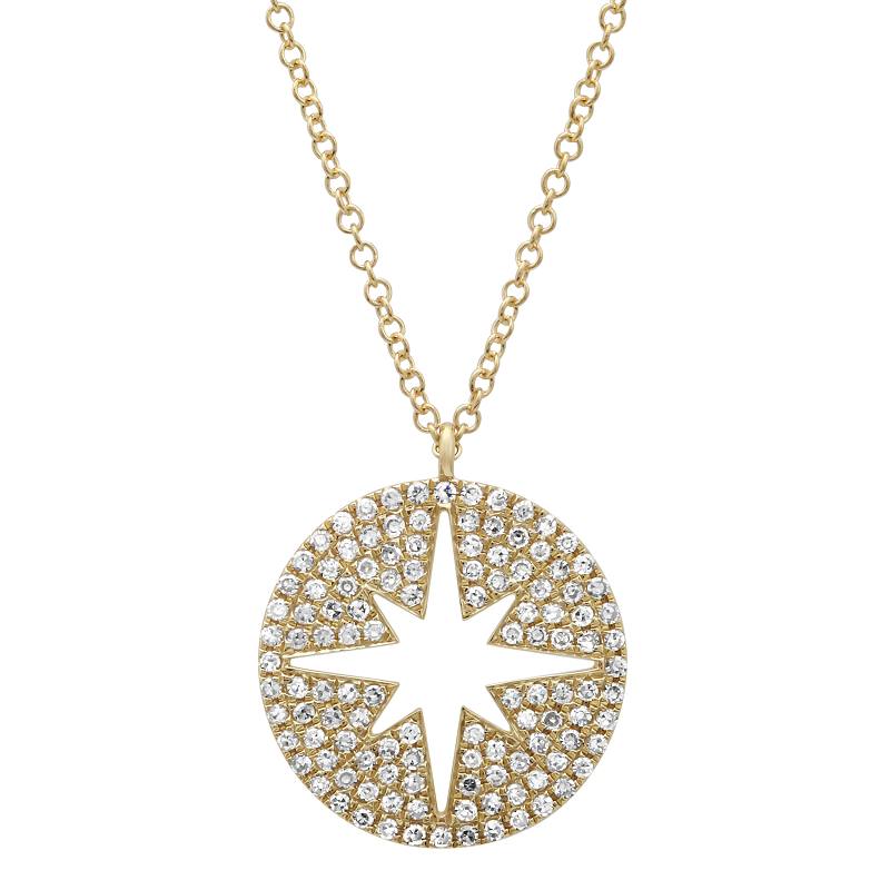 Diamond Compass Star Necklace