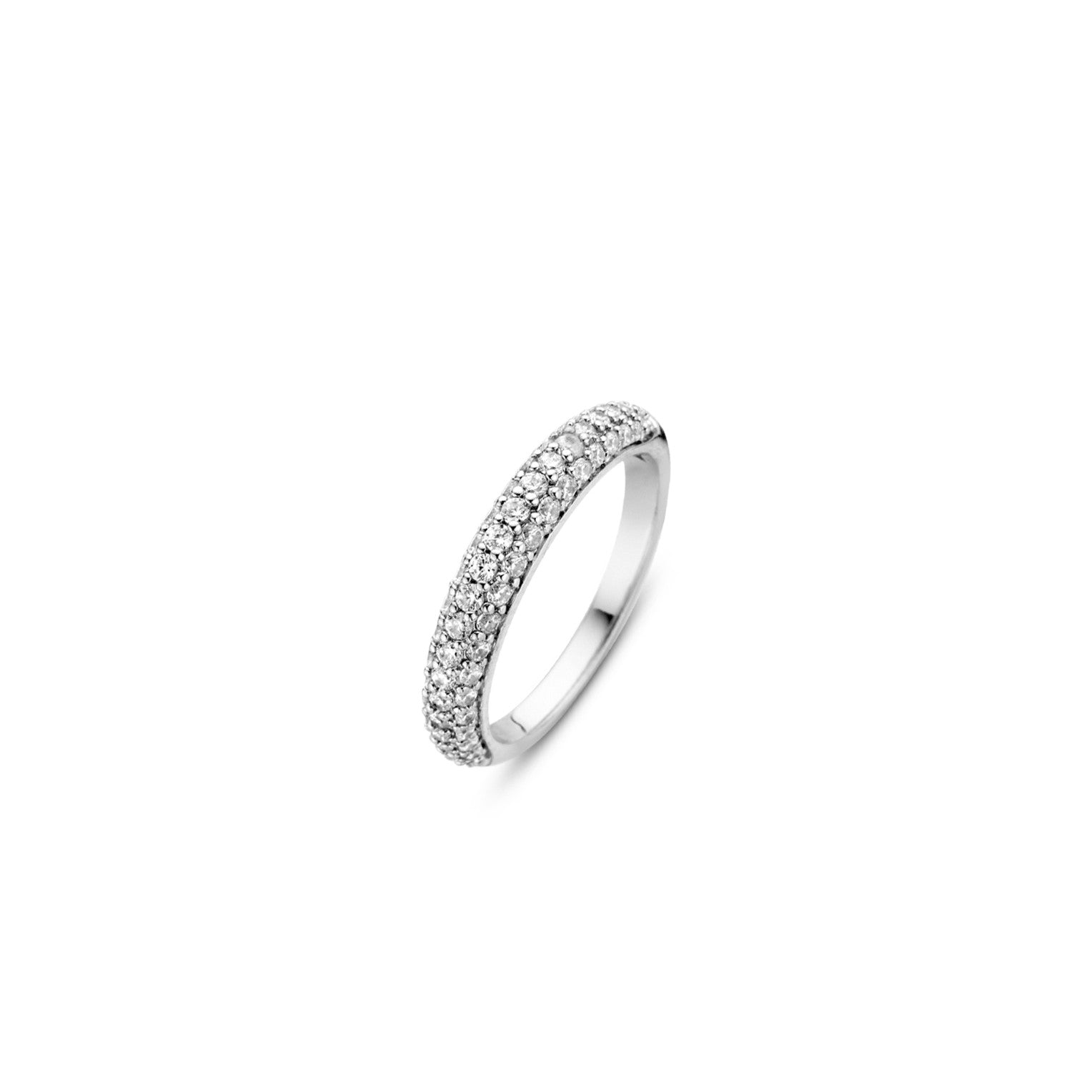 Pave All Night Silver Ring
