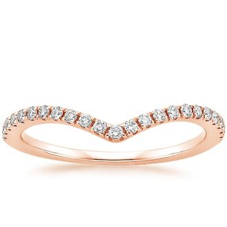 V Curve .22ct Diamond Ring 14KR