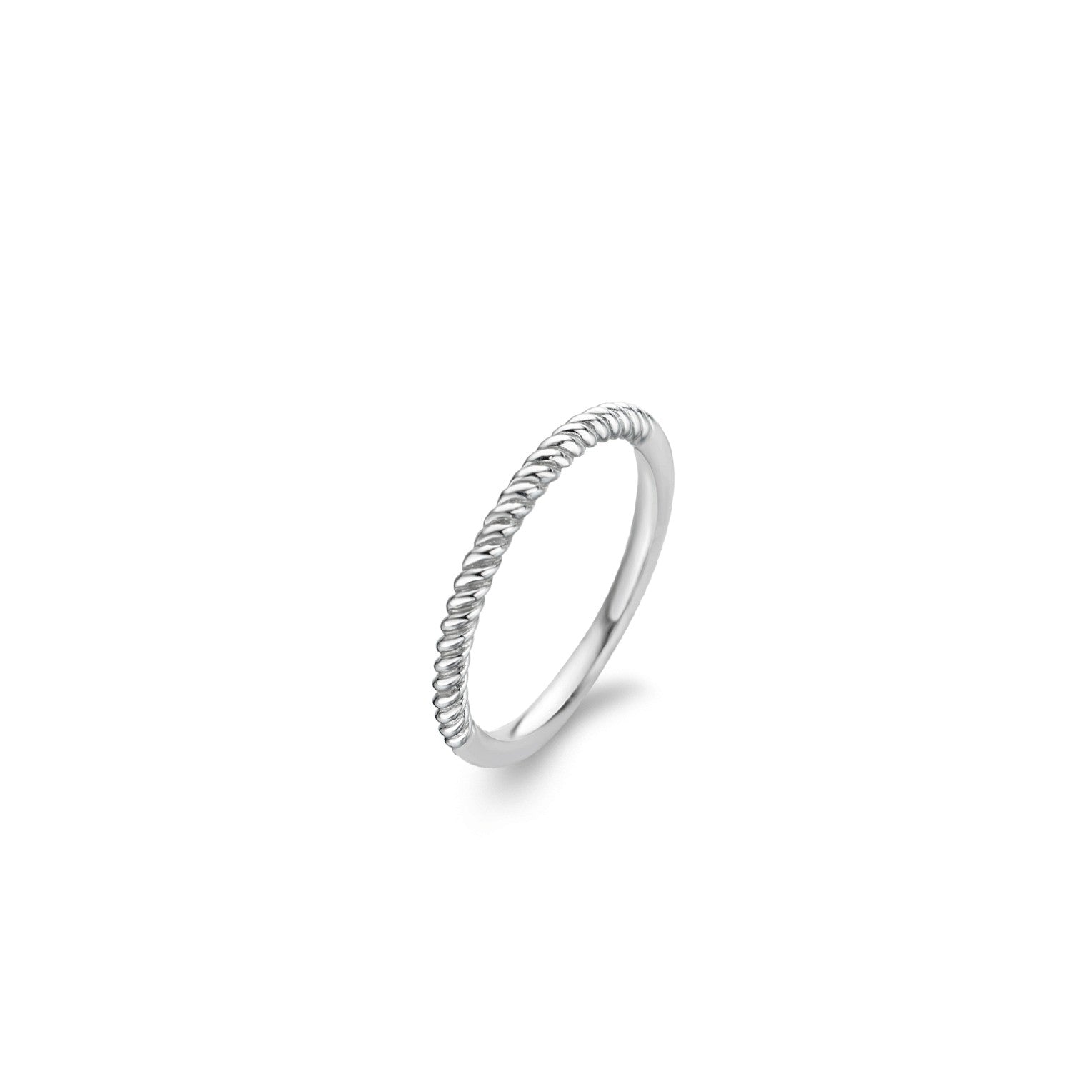 Silver Skinny Twist Ring