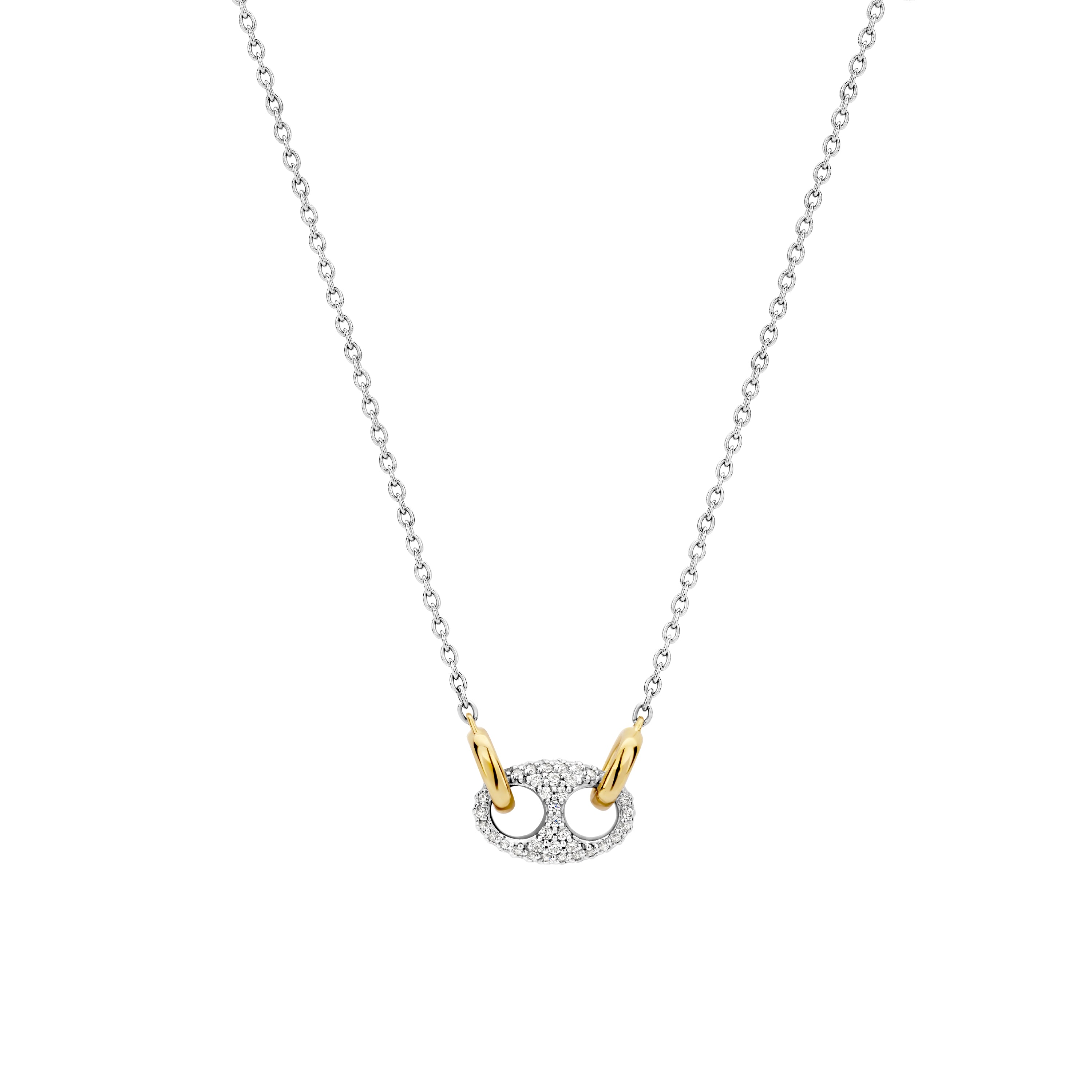 Puffed Mariner G-Ucci Pave Necklace
