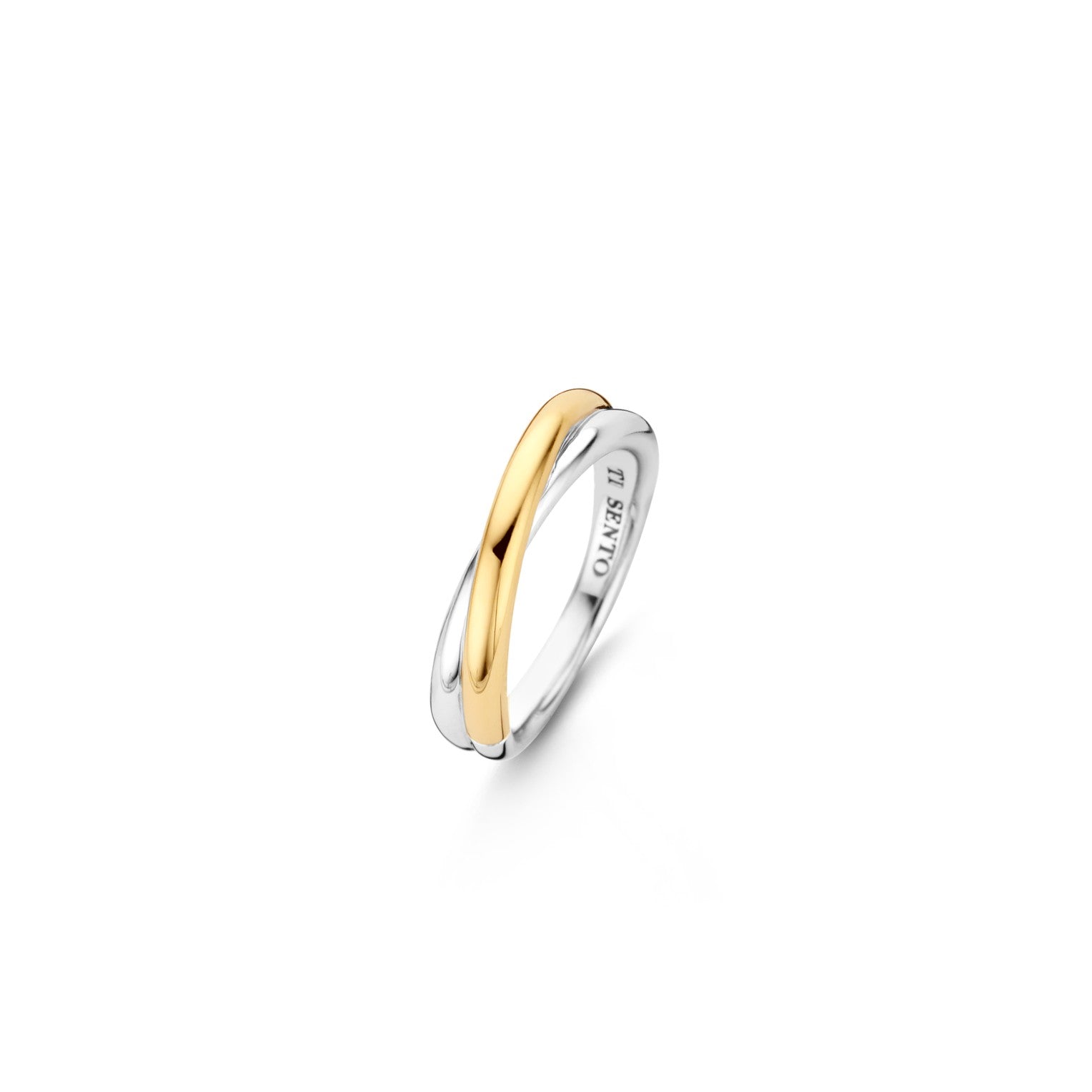 Two tone crossover Ring