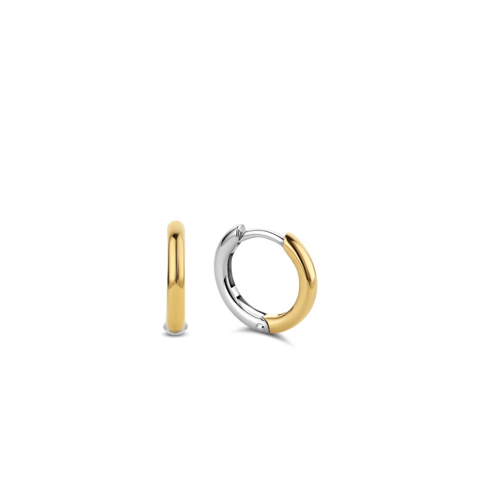 Basic 14MM Golden/Silver Huggie Earrings