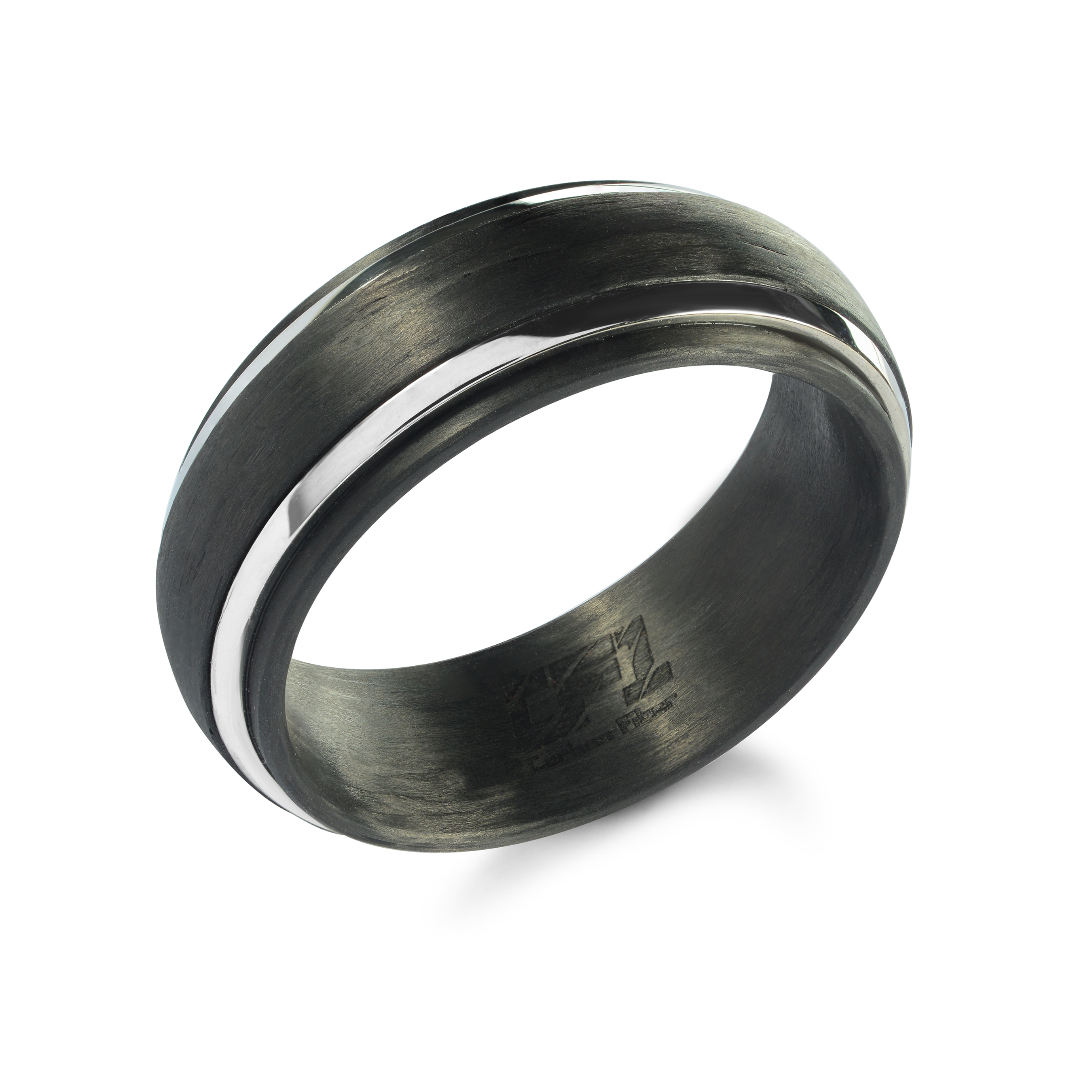 Black Carbon Fiber 8mm Ring