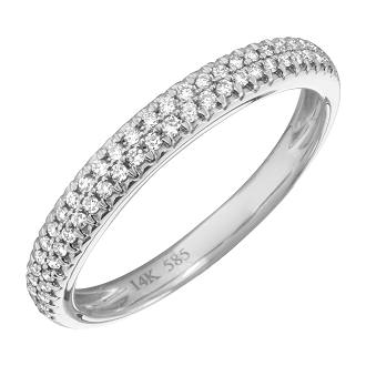 Double Diamond Row Ring