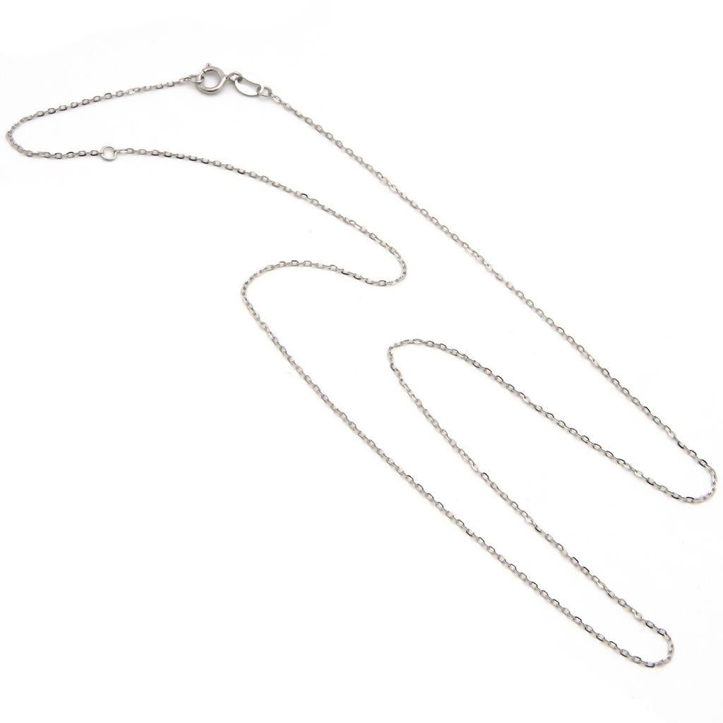 Basic Link White Gold Chain 16-18''